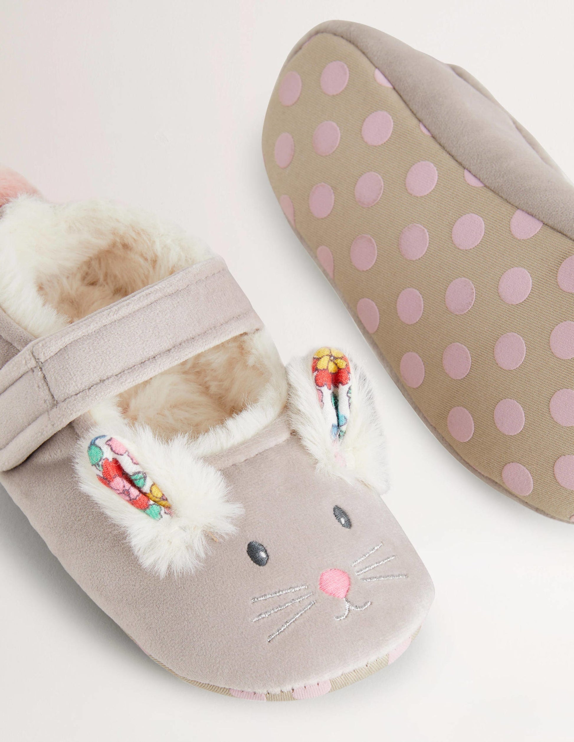 Chaussons babies-Lapin gris-3