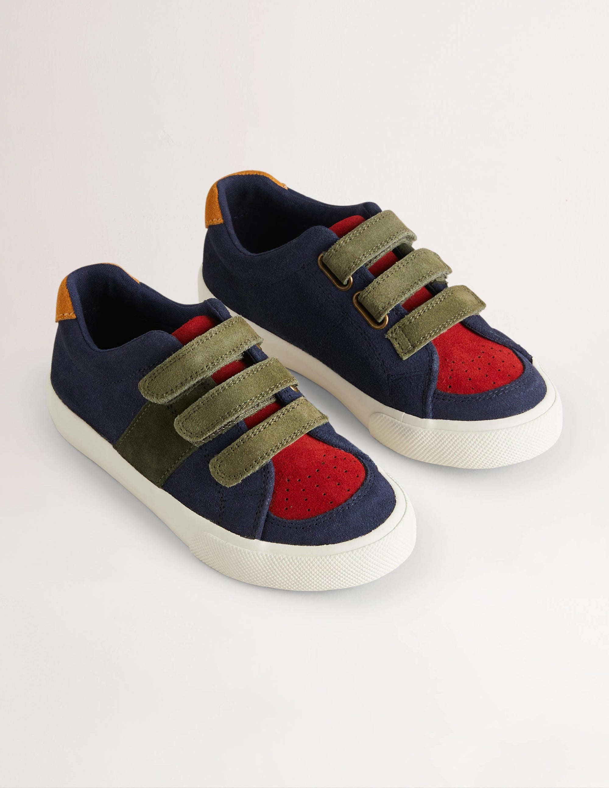 Baskets basses en cuir-Colourblock multi - Image 2