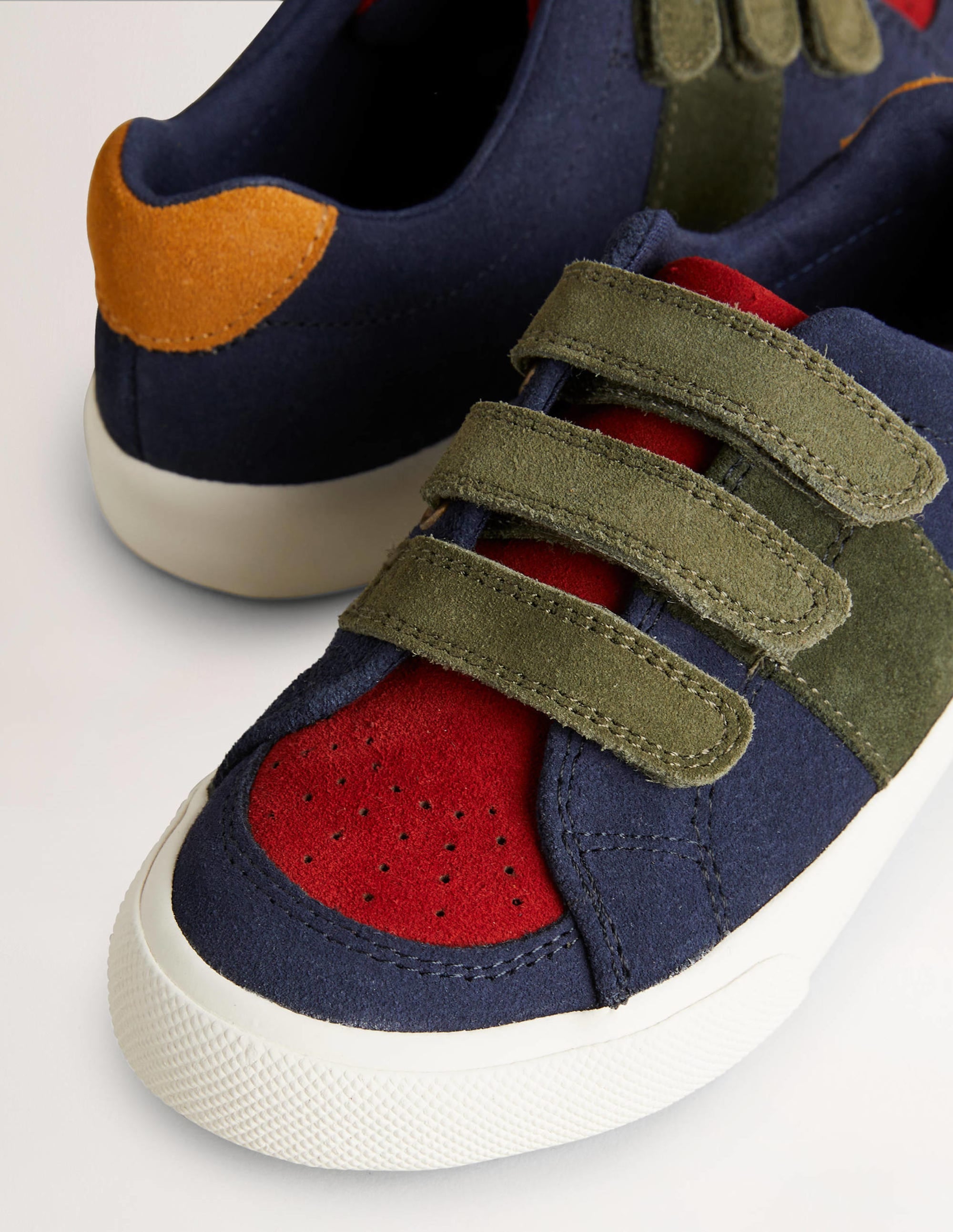 Baskets basses en cuir-Colourblock multi - Image 3
