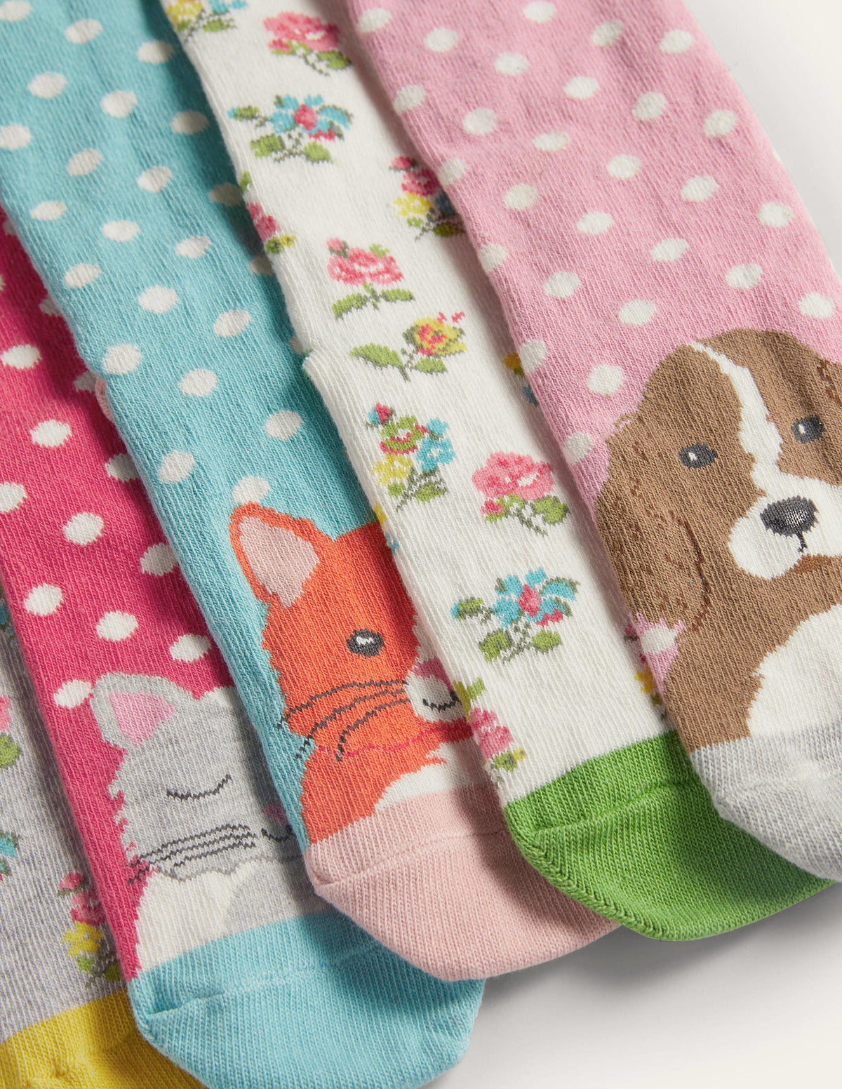 Socken im 7er-Pack-Bunt, Blumen und Tiere-2