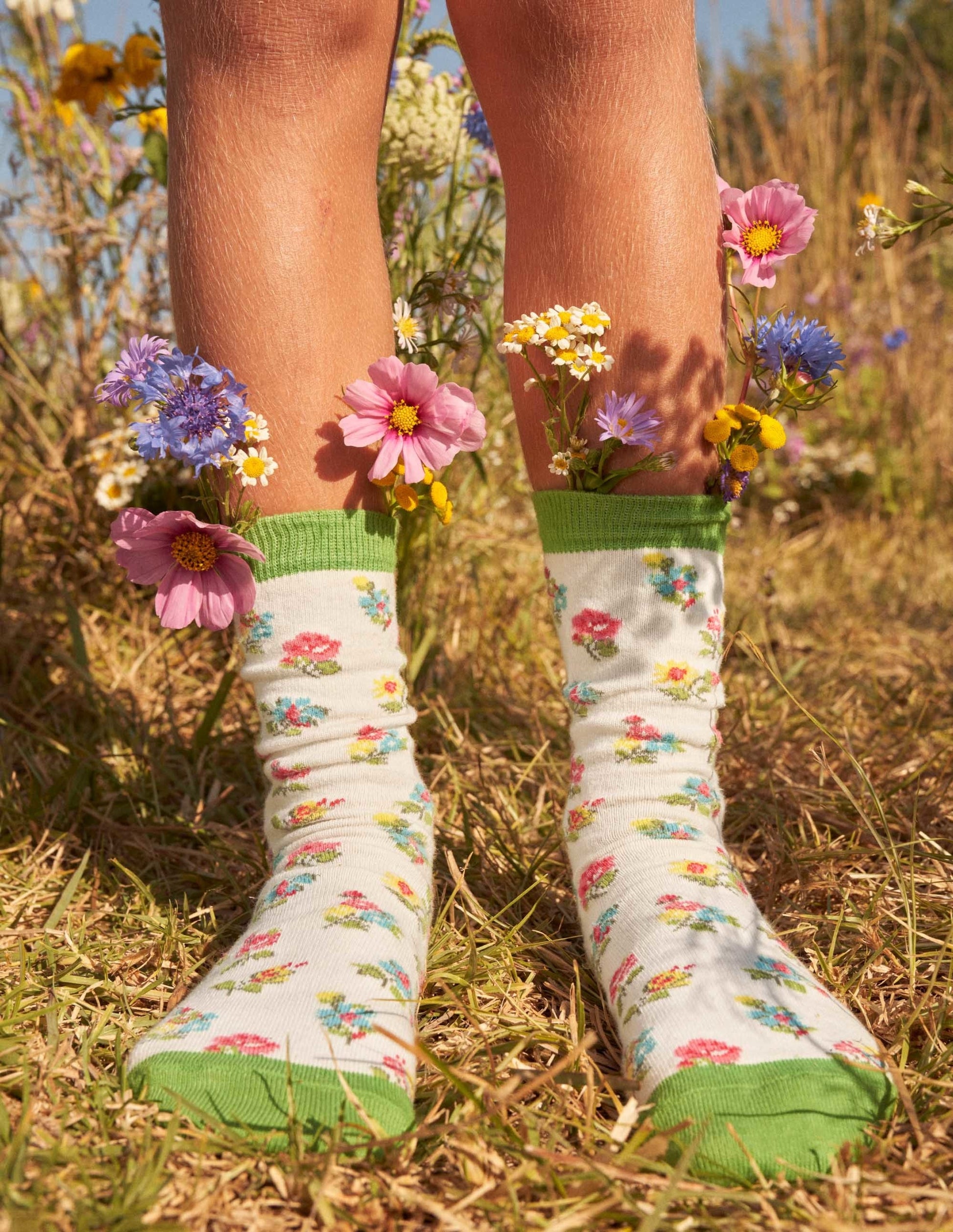 Socken im 7er-Pack-Bunt, Blumen und Tiere-4