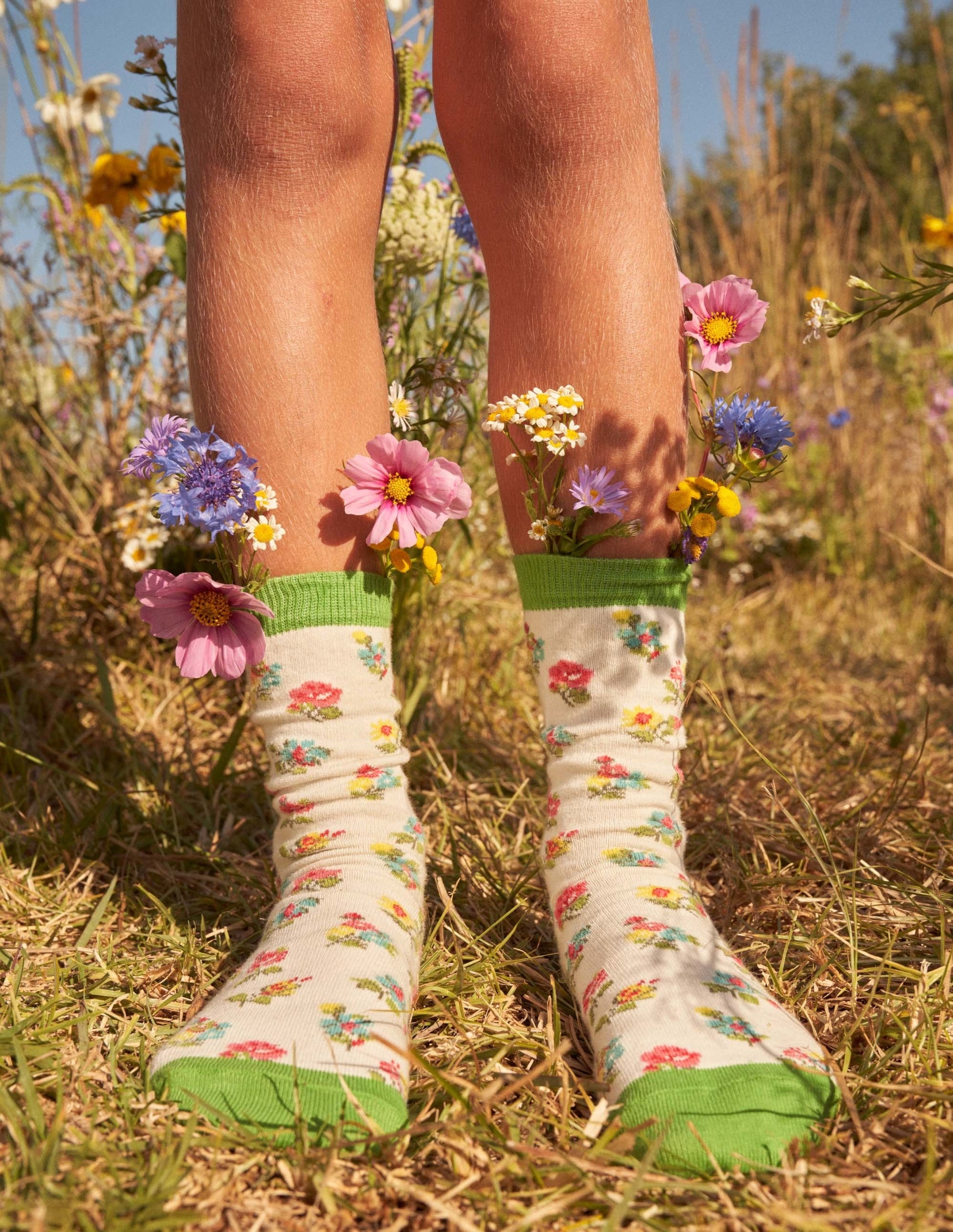 Socken im 7er-Pack-Bunt, Blumen und Tiere-5