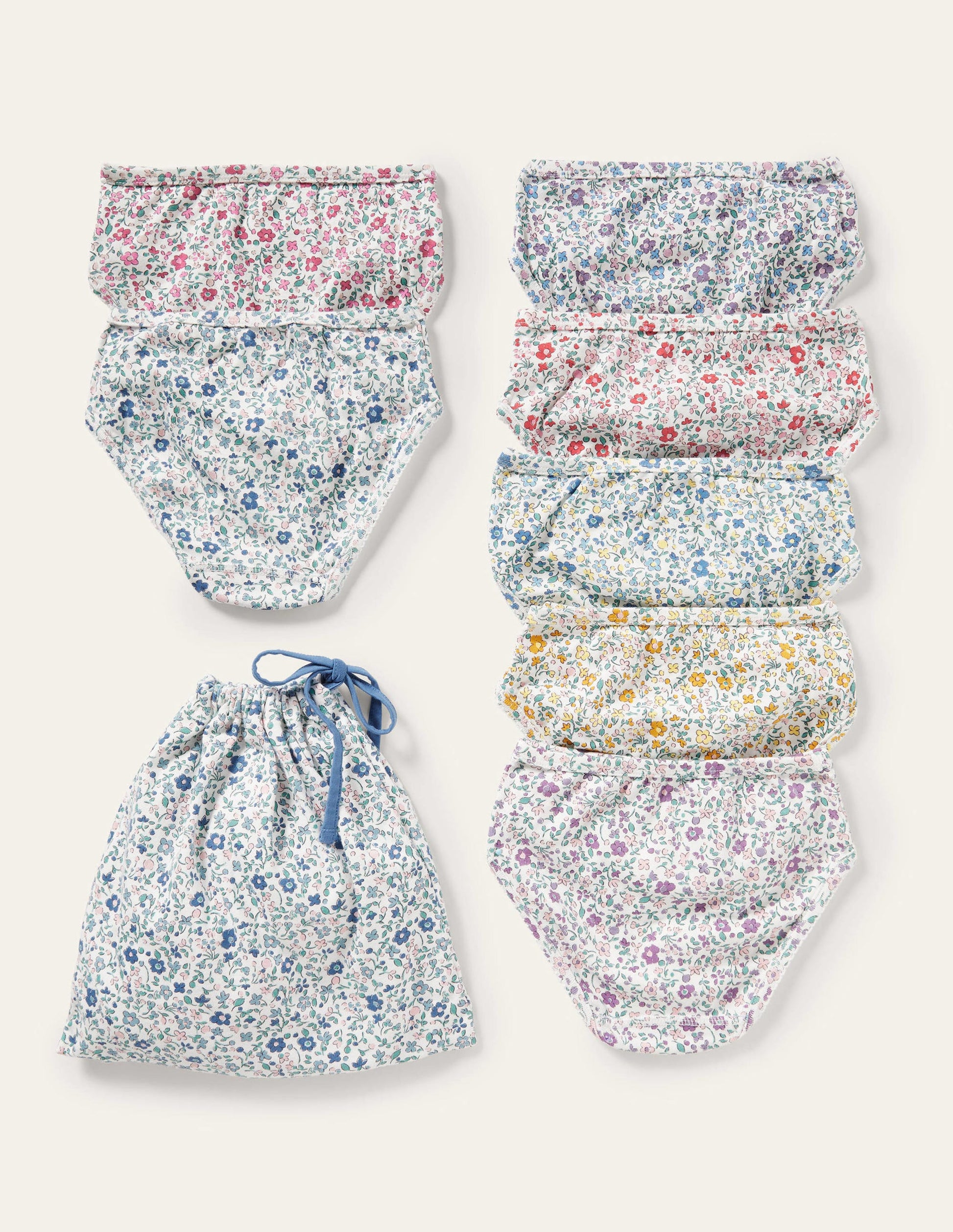 Unterhosen im 7er-Pack-Bunt, Blumenmuster-2