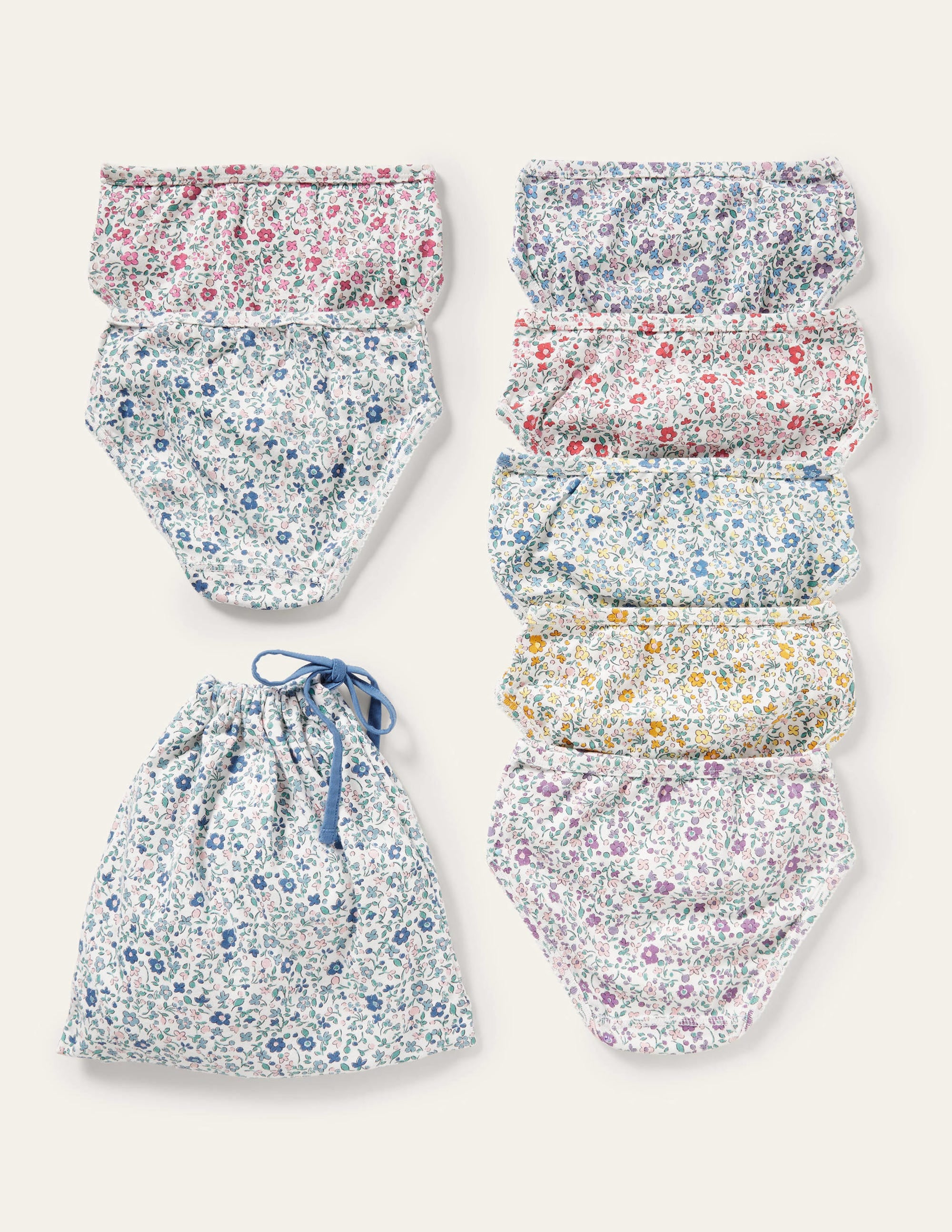 Unterhosen im 7er-Pack-Bunt, Blumenmuster - Image 2