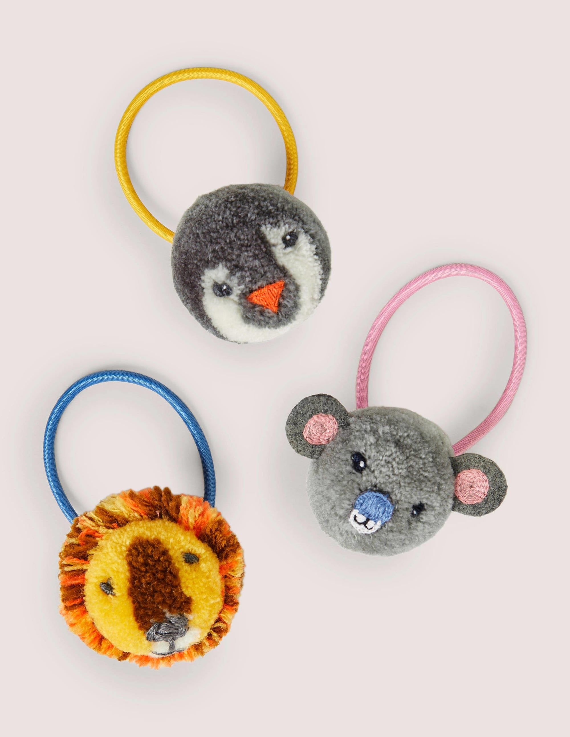 Haarbänder mit Bommeln im 3er-Pack-Bunt, Tiere der Welt - Image 1