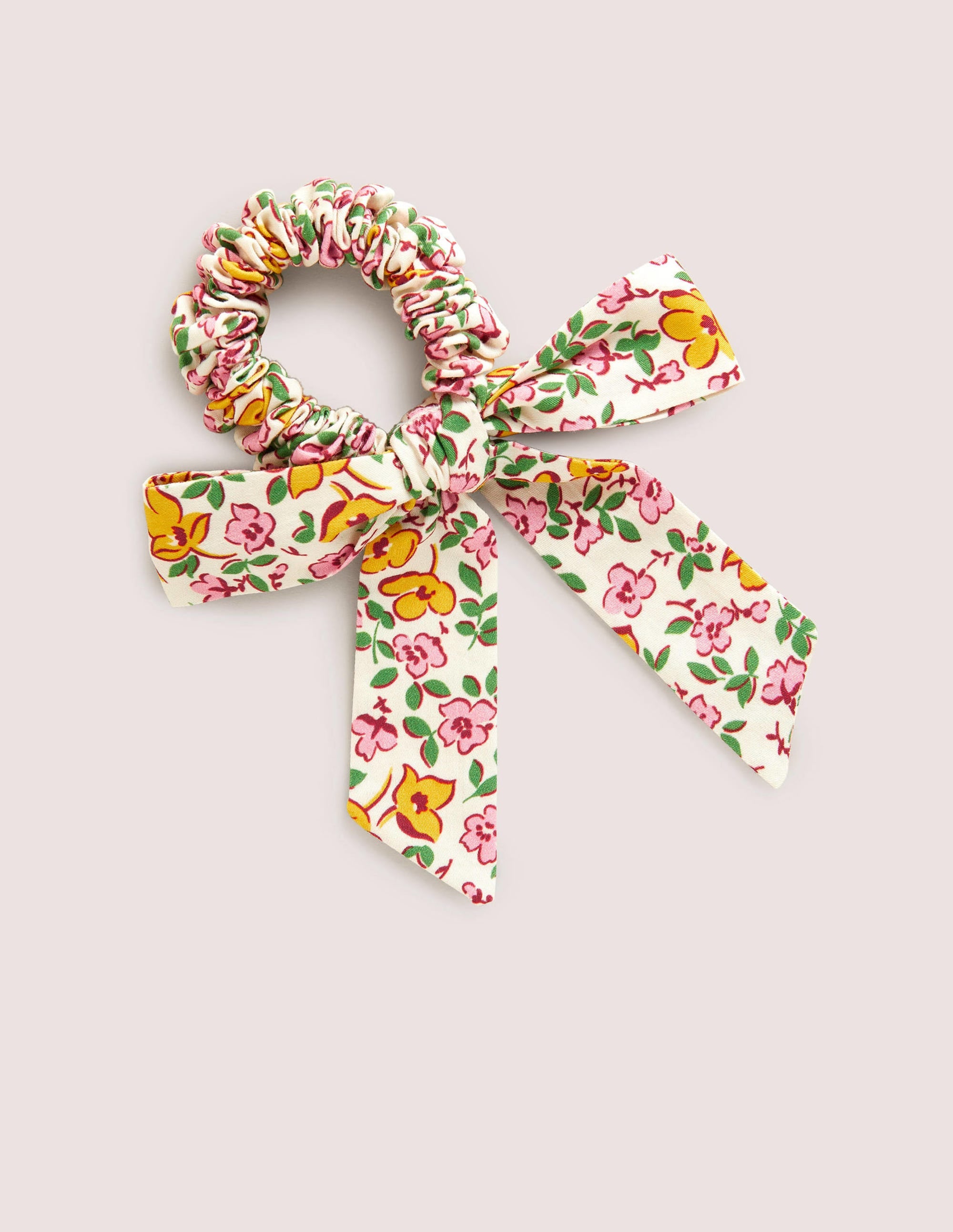 Chouchou avec nœud-Motif floral multi - Image 1