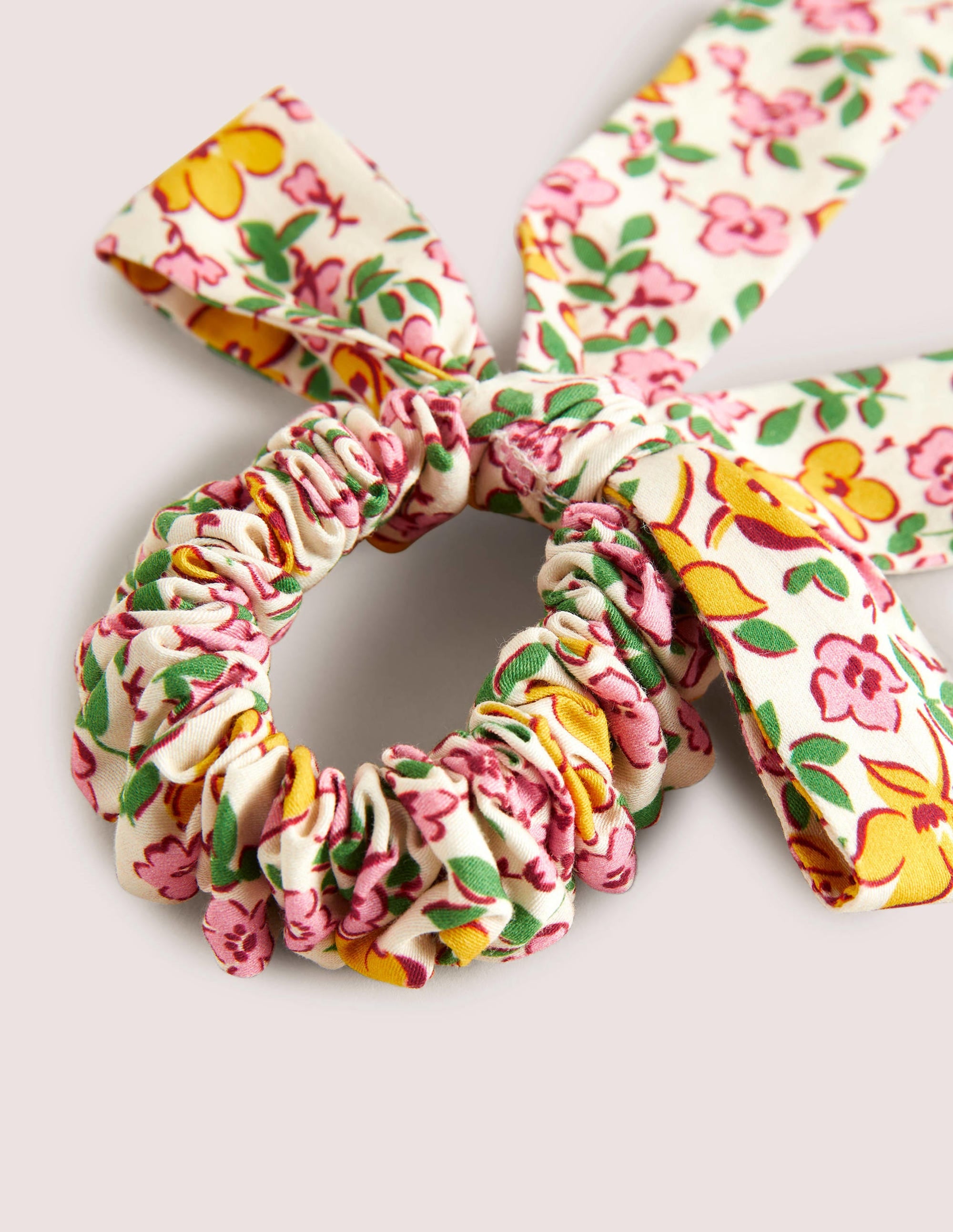 Chouchou avec nœud-Motif floral multi - Image 2