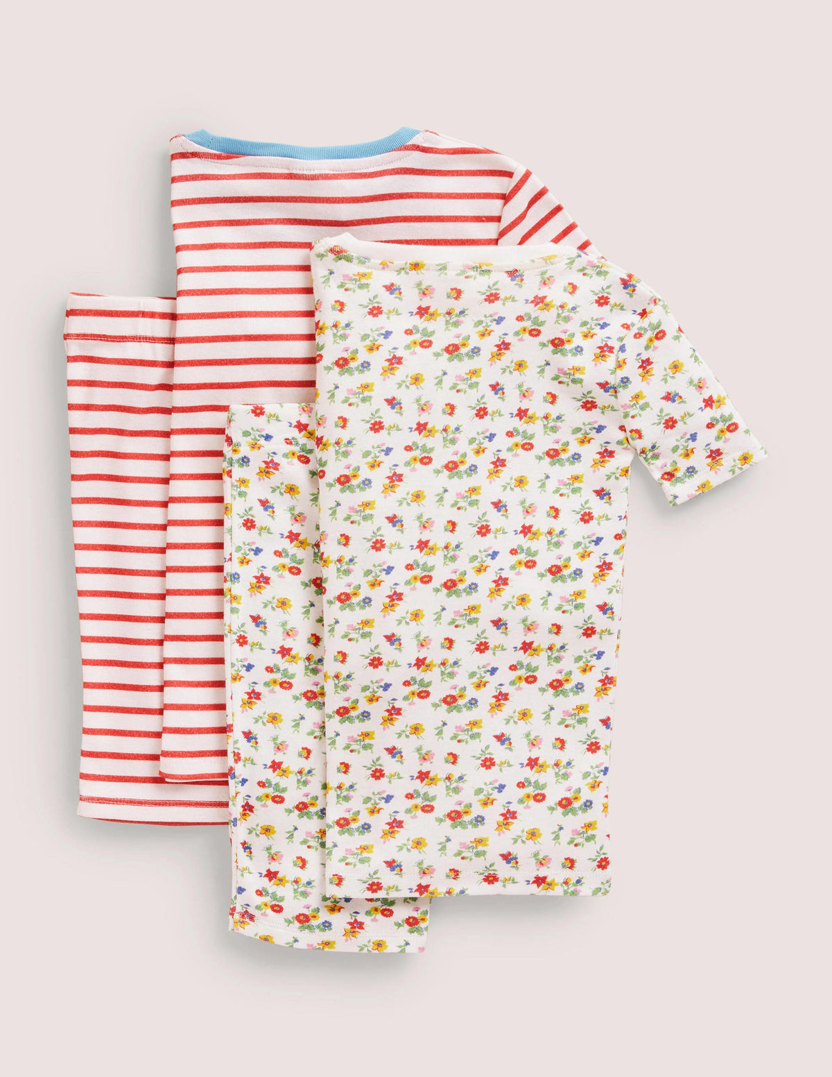 Kurzer Schlafanzug im 2er-Pack-Multi Patchwork Floral - Image 2