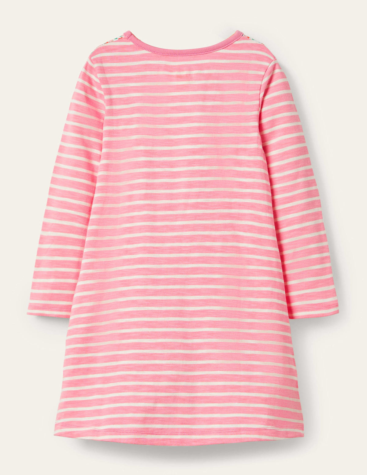 Fröhliches Jerseykleid mit Tasche-Kirschblütenrosa/Naturweiß-3