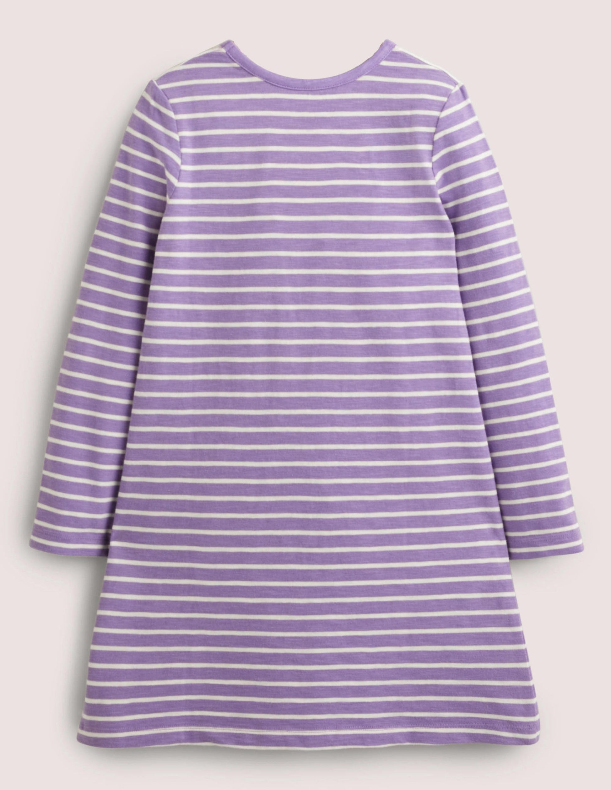 Robe fun en jersey avec poches-Pois métallisés aster/ivoire-2