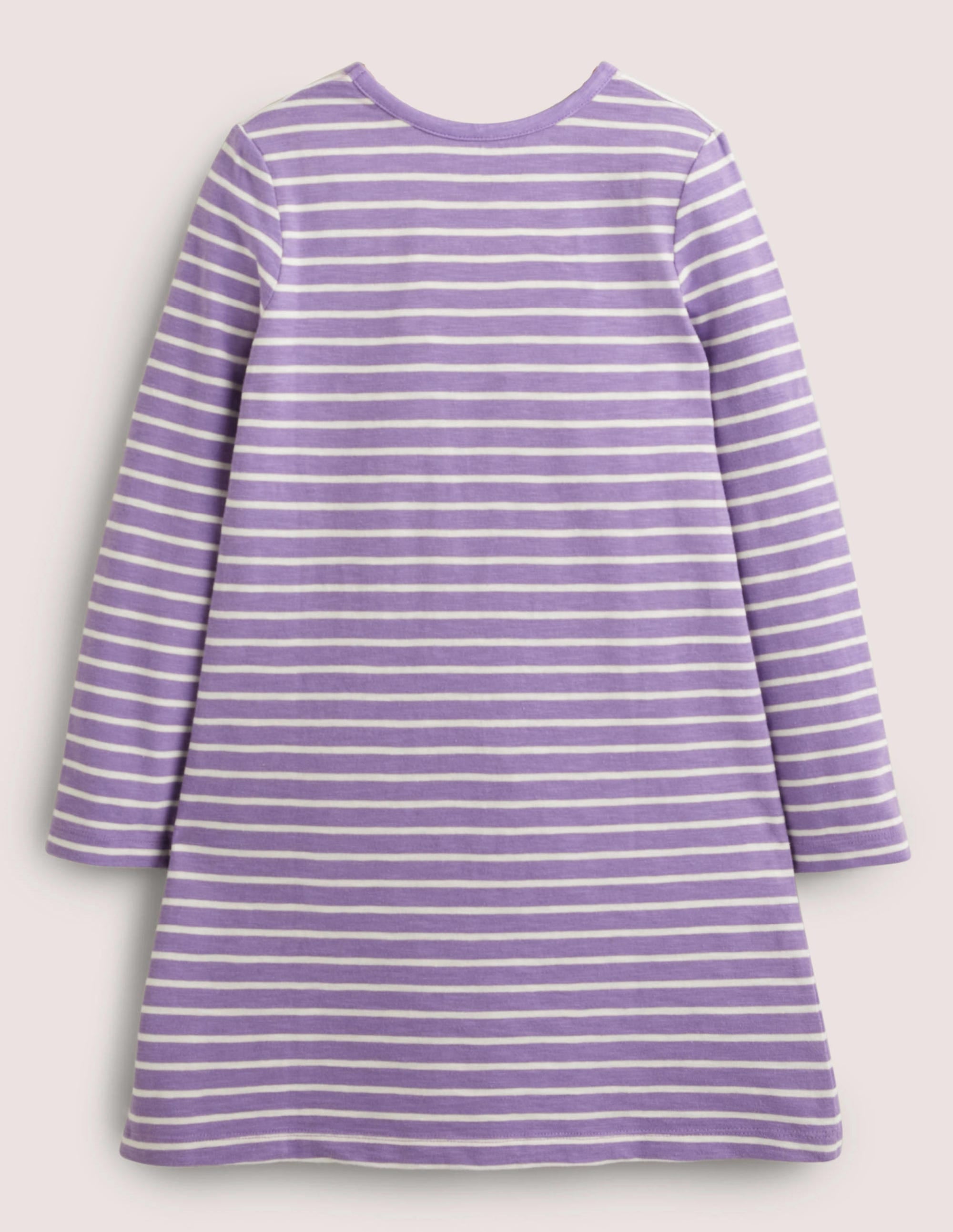 Robe fun en jersey avec poches-Pois métallisés aster/ivoire - Image 2