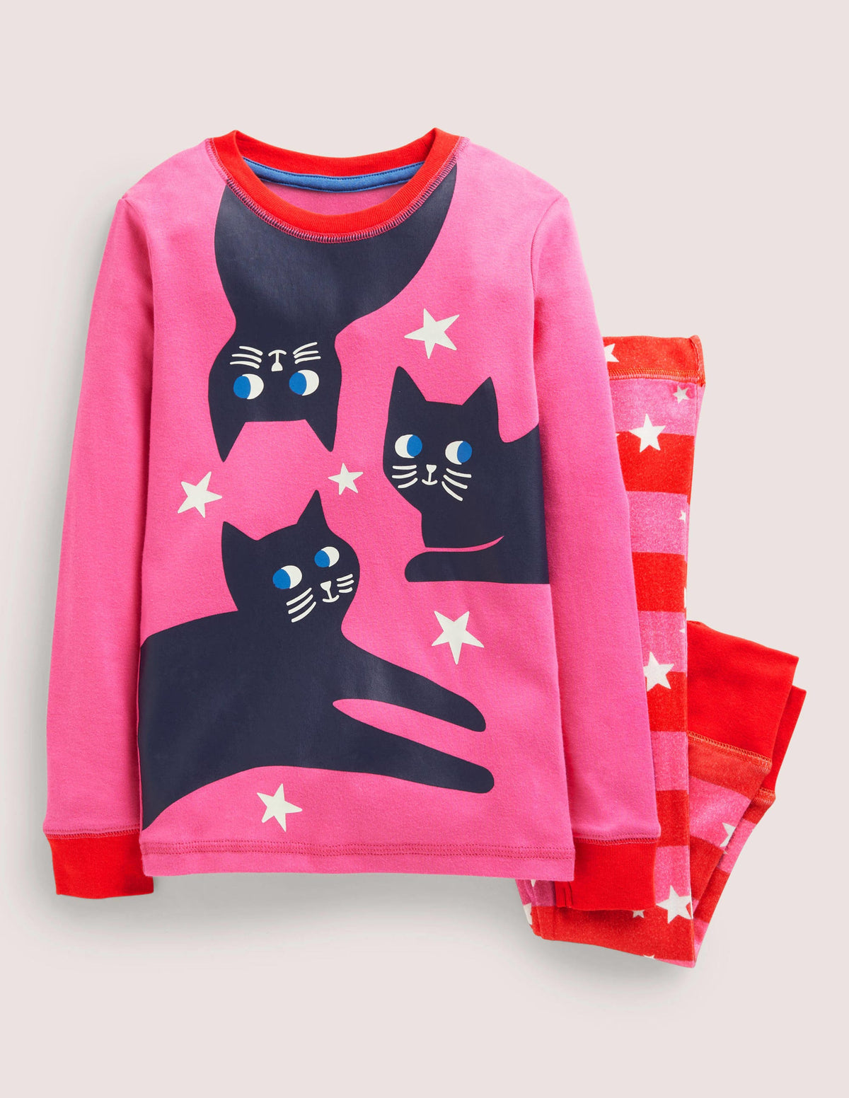 Pink Cats Glow-in-the-dark Halloween Pyjamas-Rosarot, Katzen - Image 1