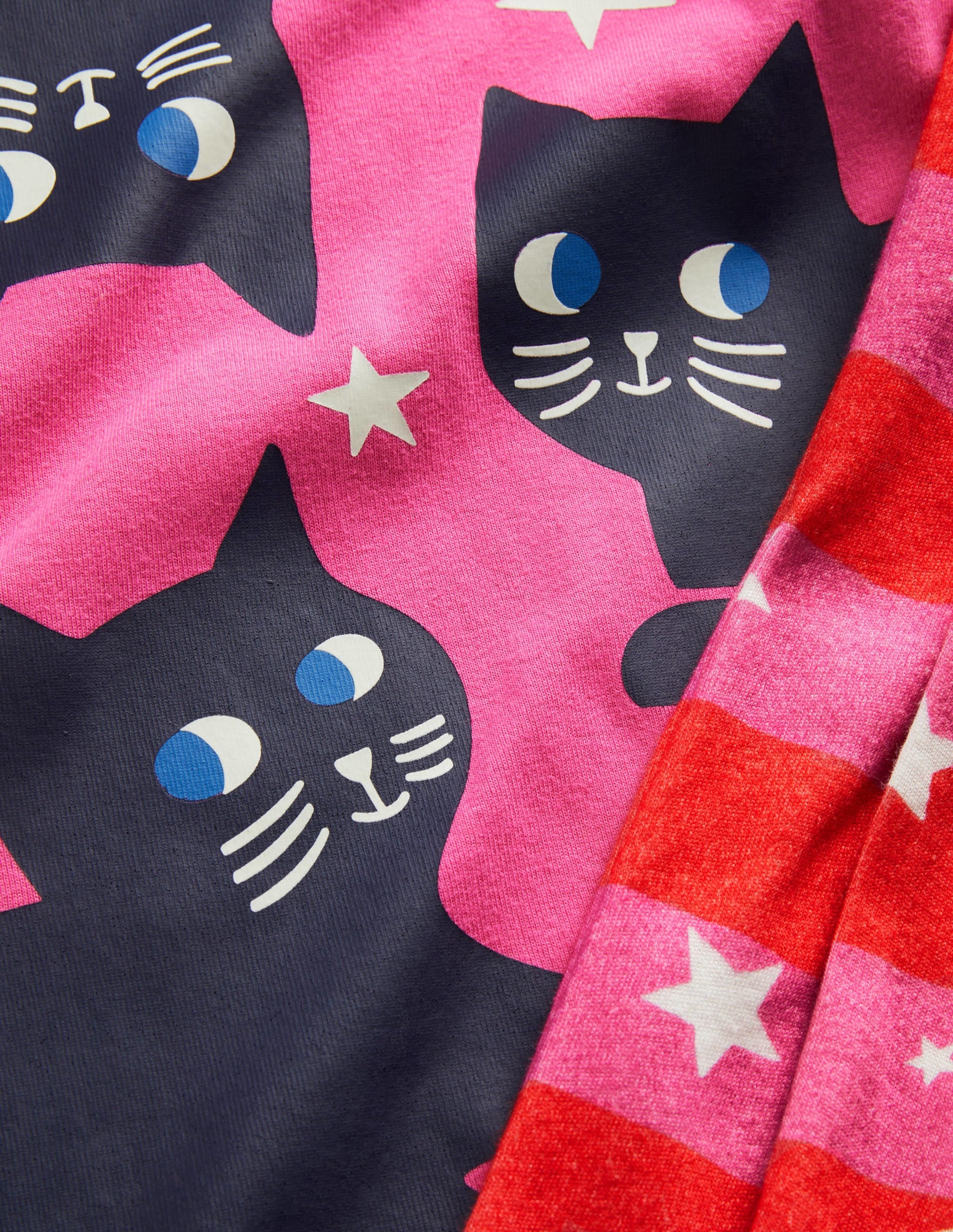 Pink Cats Glow-in-the-dark Halloween Pyjamas-Rosarot, Katzen - Image 3