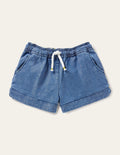Shorts mit Herztaschen-Faux-Uni