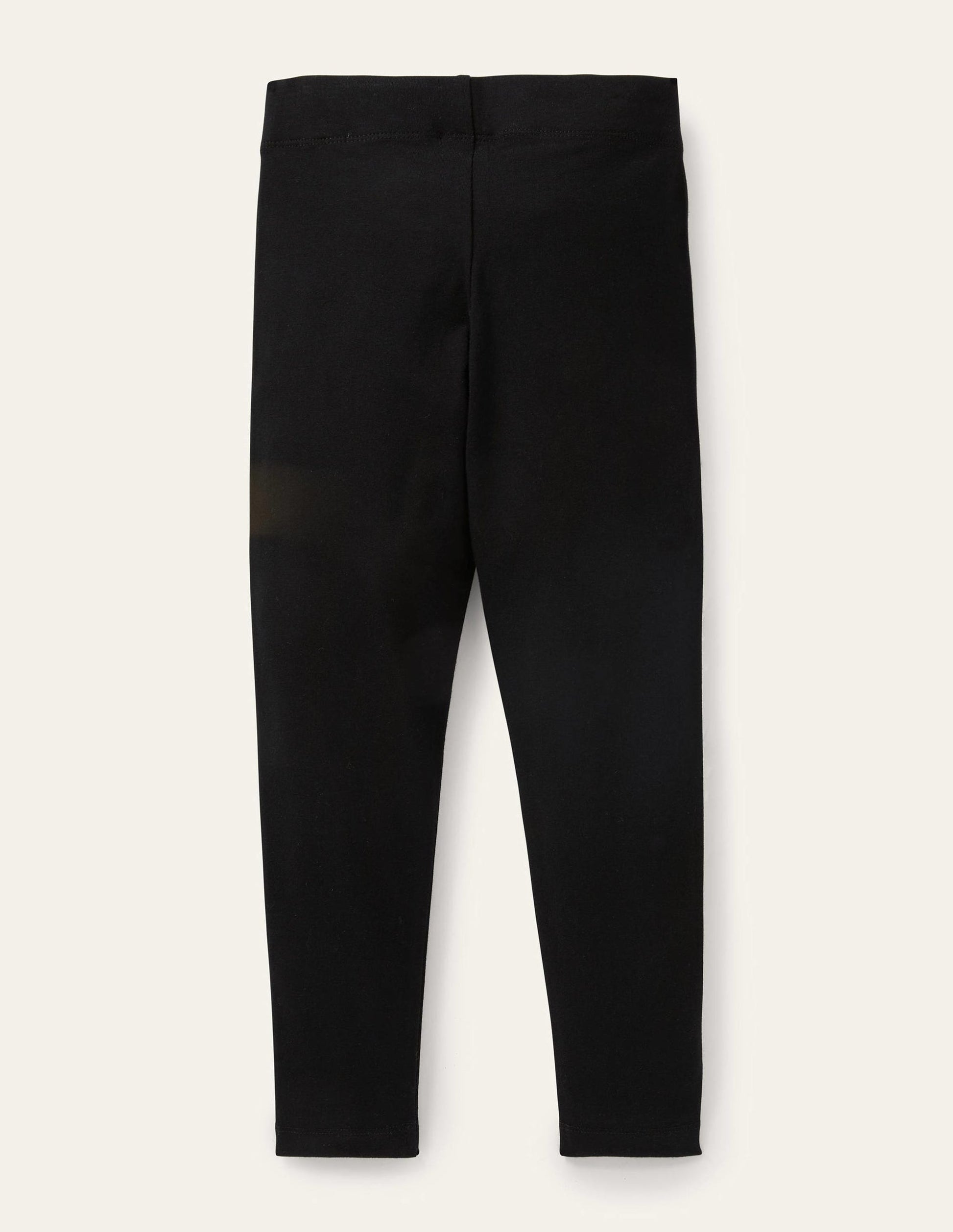 Einfarbige Leggings-Schwarz-2