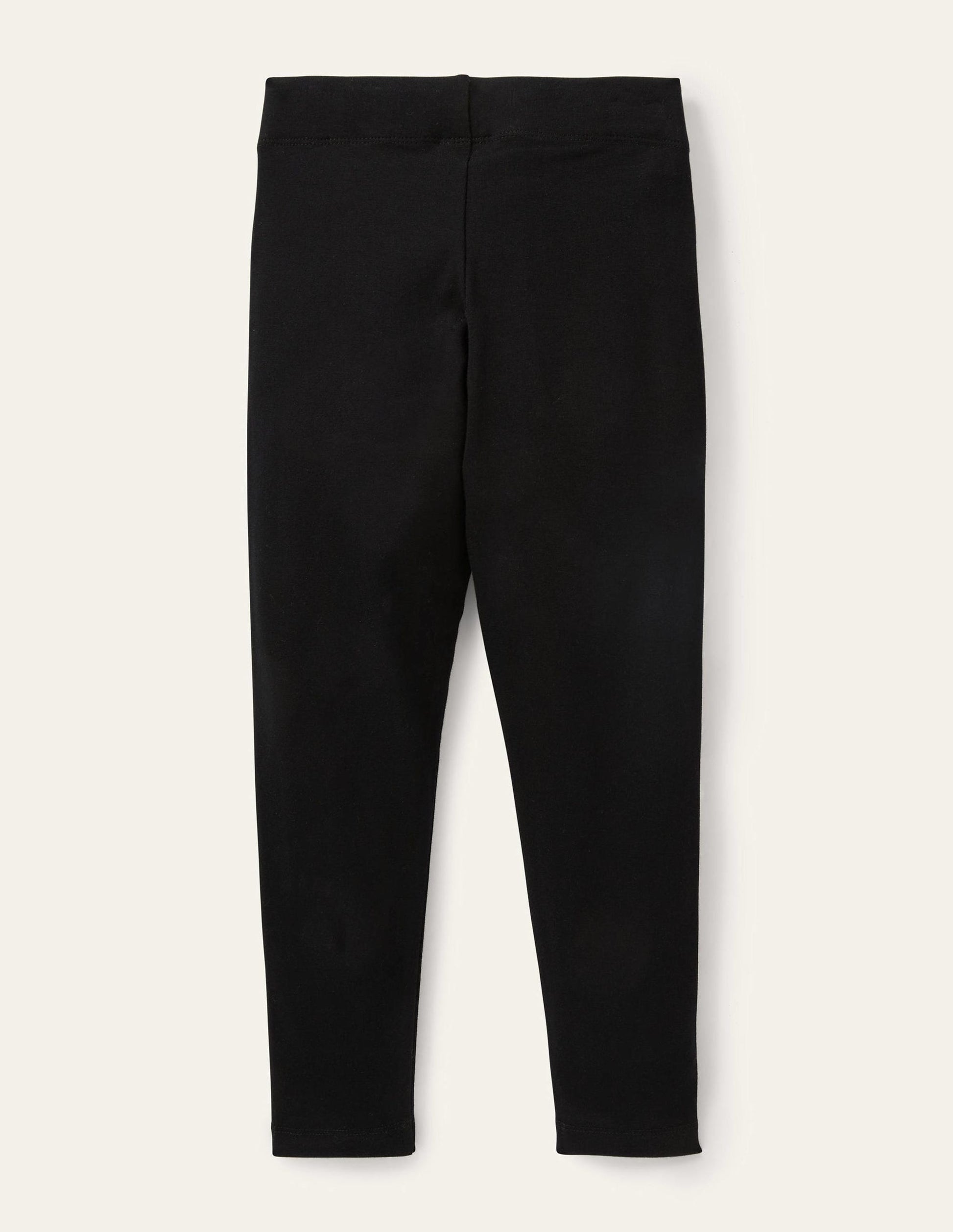 Einfarbige Leggings-Schwarz-1