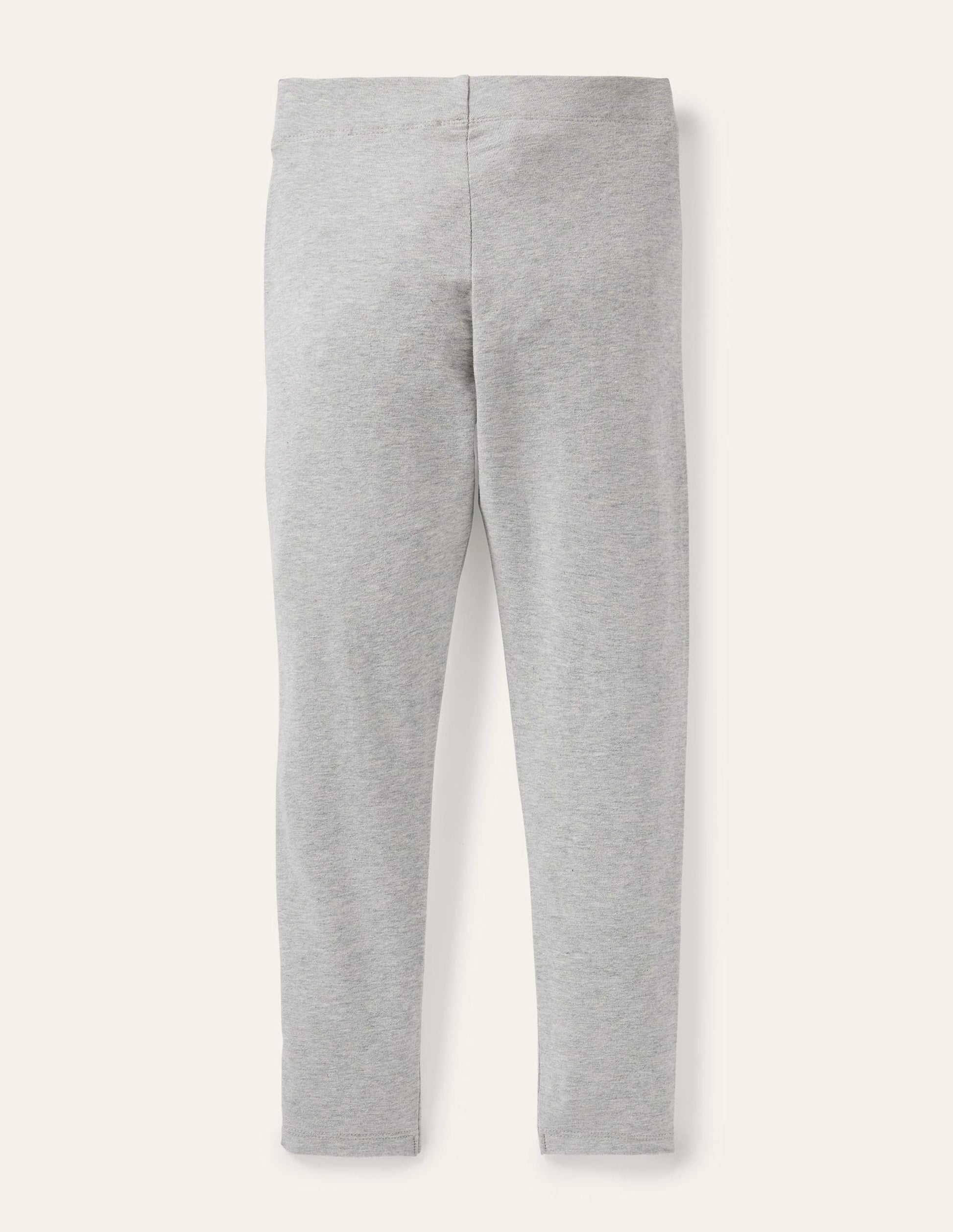 Einfarbige Leggings-Grau Meliert-1
