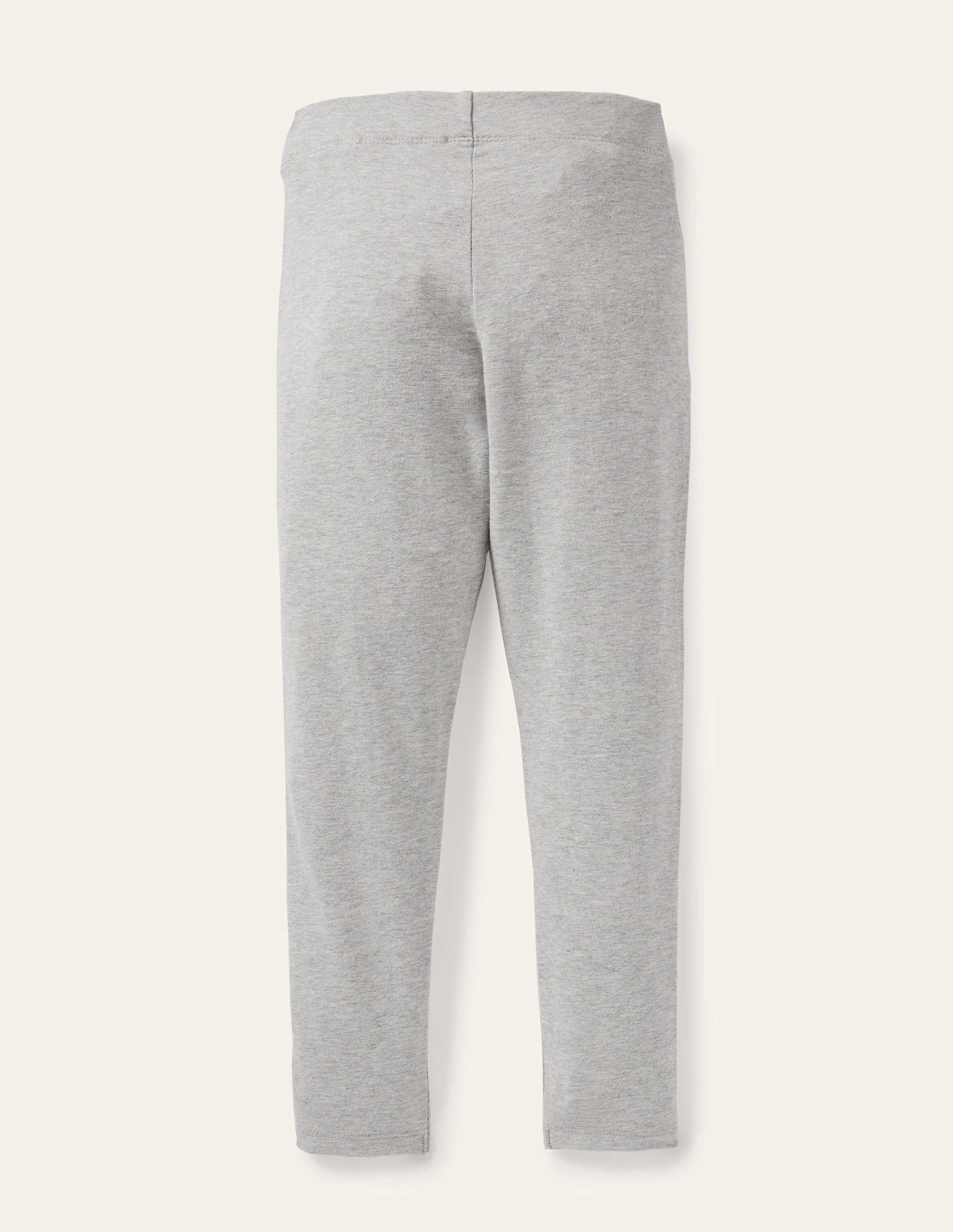 Einfarbige Leggings-Grau Meliert-2