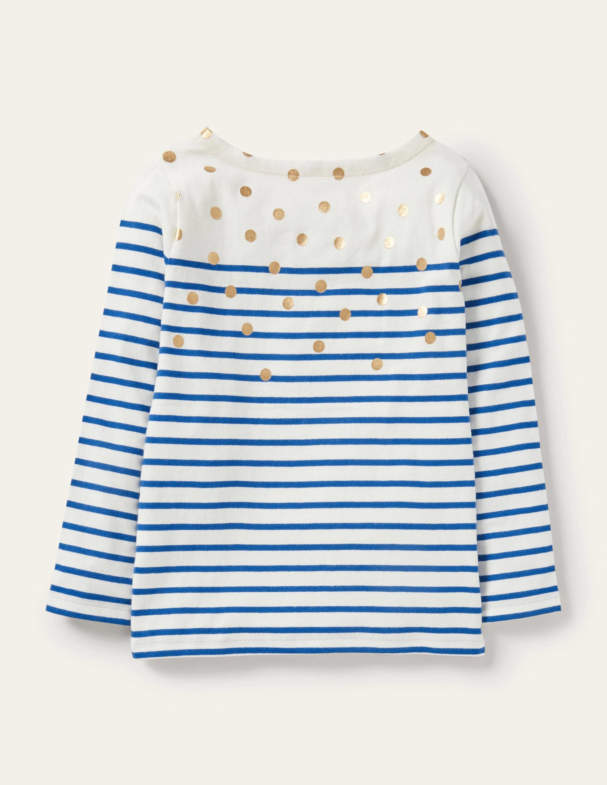 Marinière fun-Pois dorés ivoire/bleu vif - Image 2