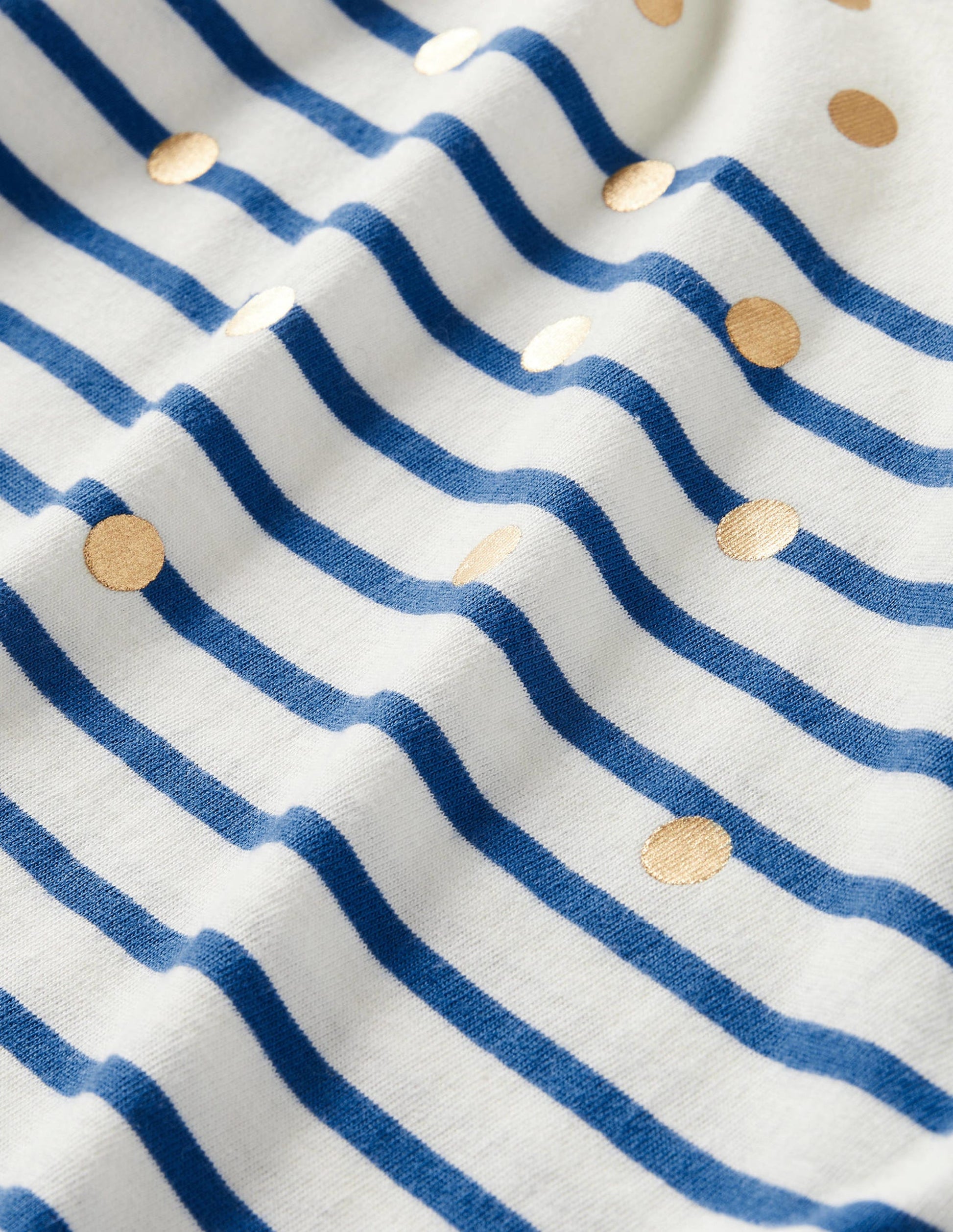 Marinière fun-Pois dorés ivoire/bleu vif-3