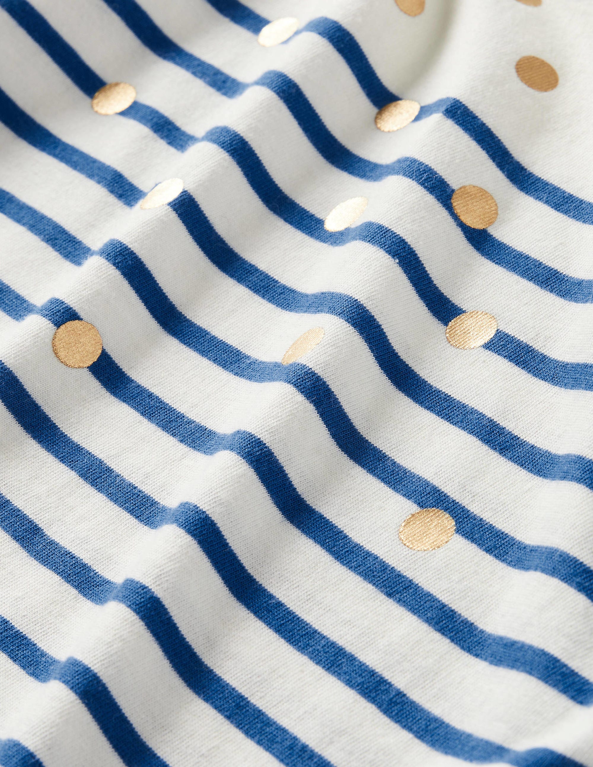 Marinière fun-Pois dorés ivoire/bleu vif - Image 3