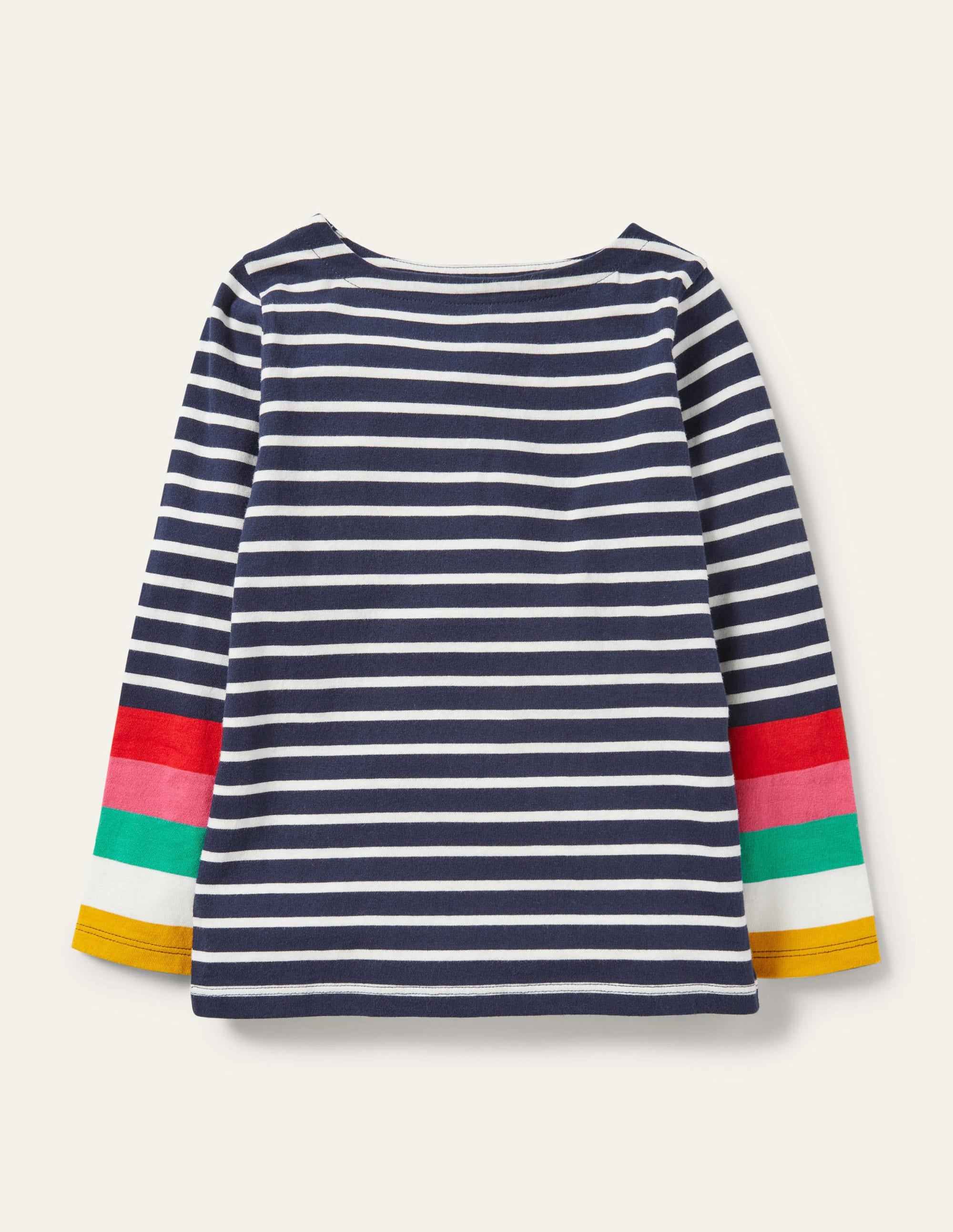 Lustiges Bretonshirt-Naturweiß/Navy, Regenbogen - Image 2