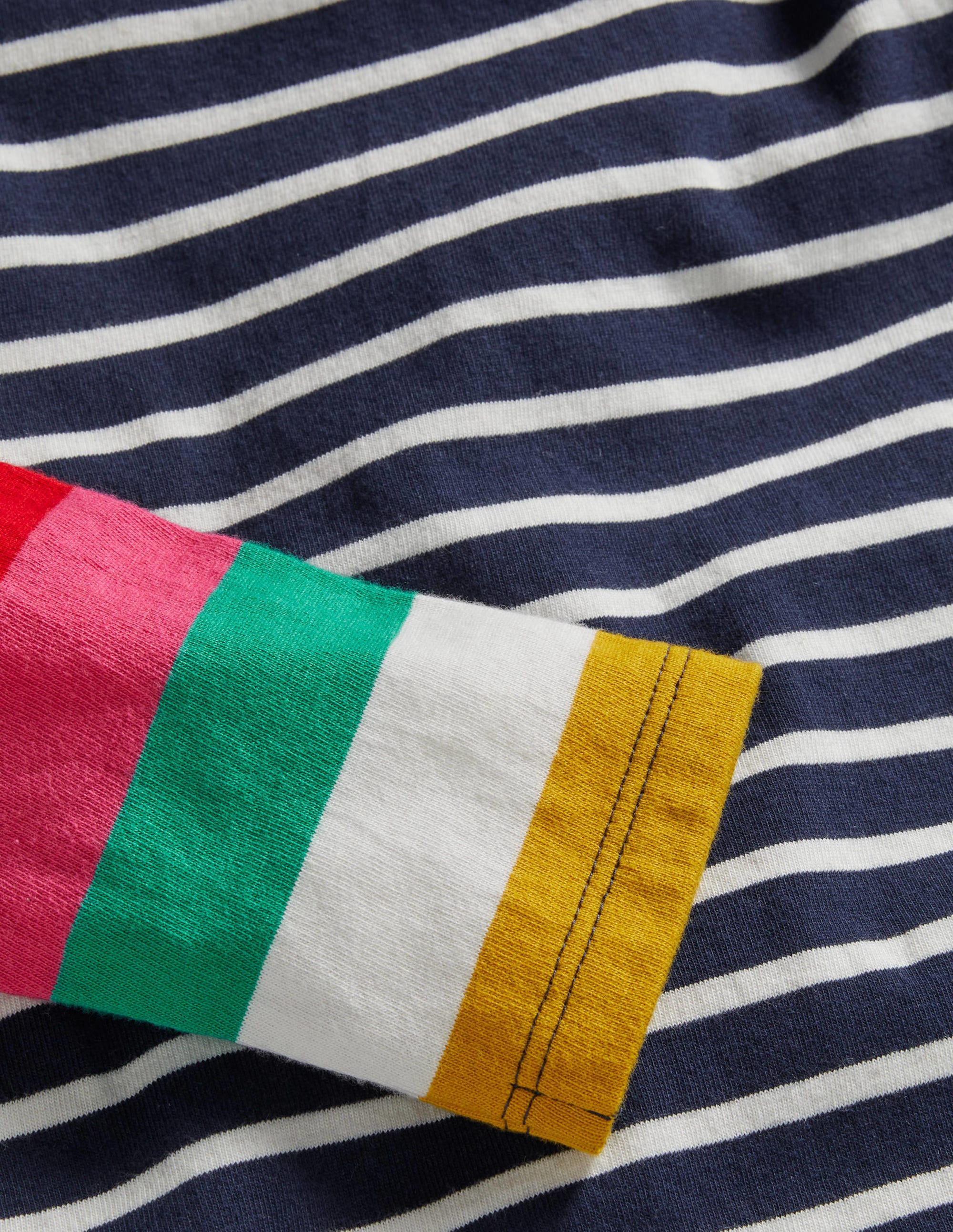 Lustiges Bretonshirt-Naturweiß/Navy, Regenbogen - Image 3