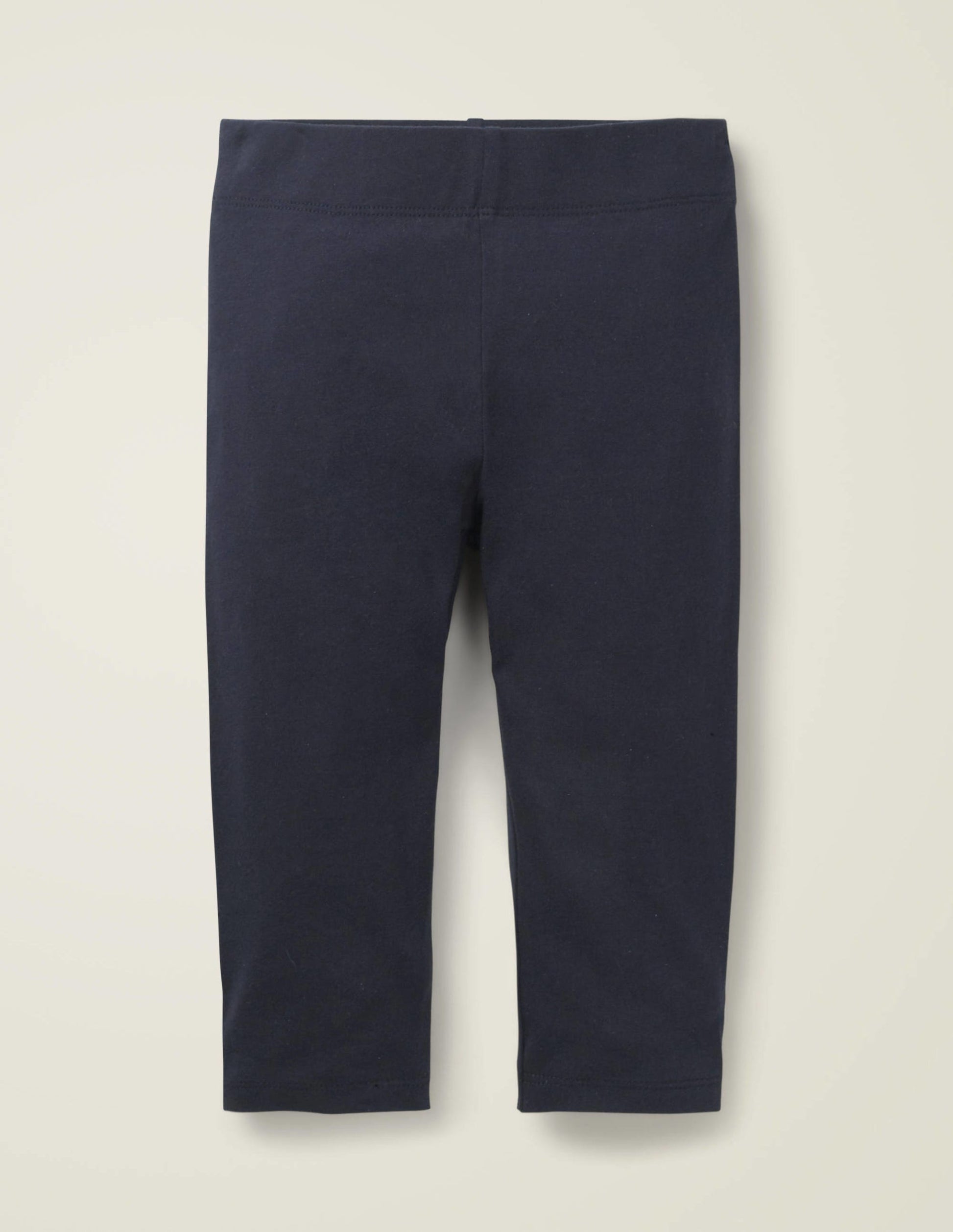 Plain Cropped Leggings-Starboard Blue-1