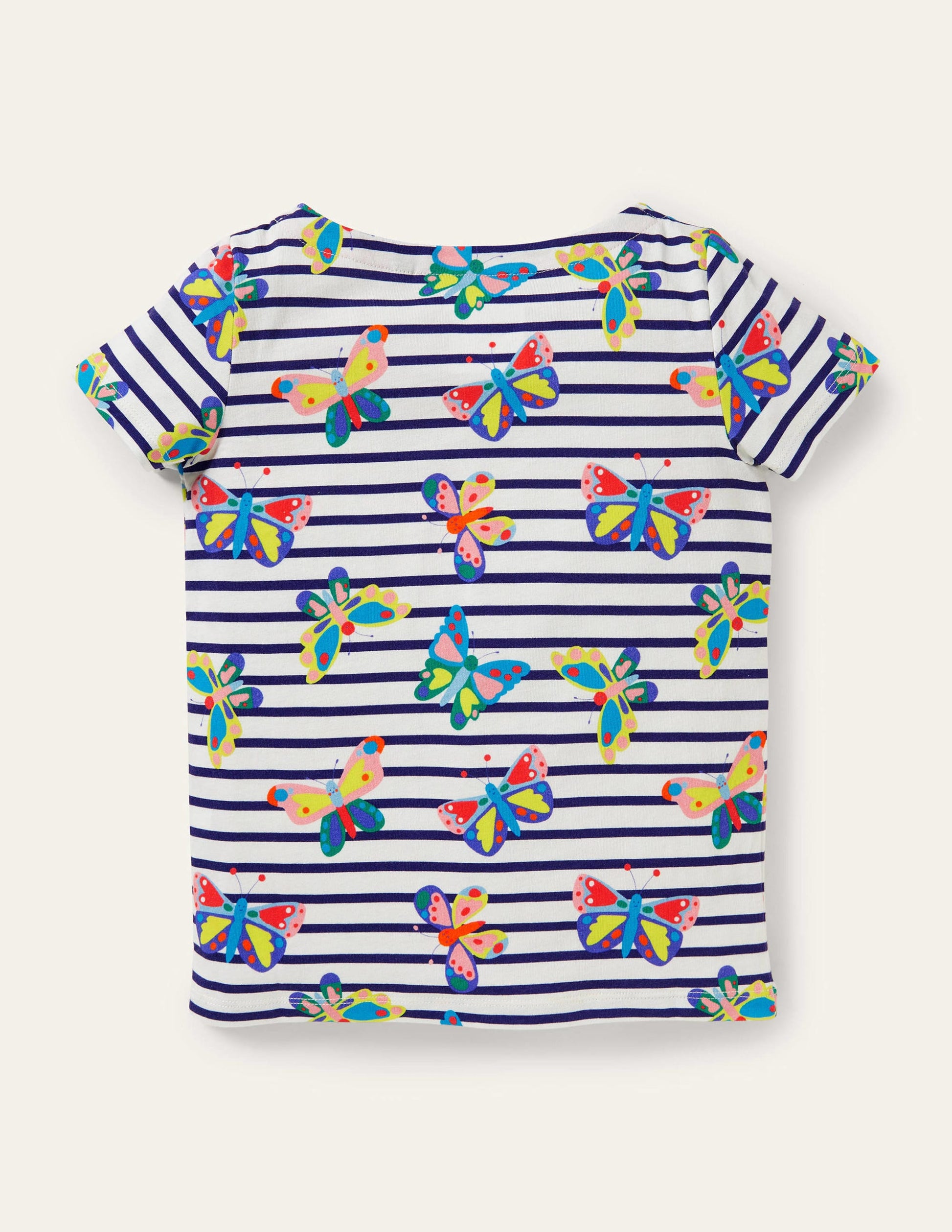 Marinière manches courtes-Rayé papillon multi-2