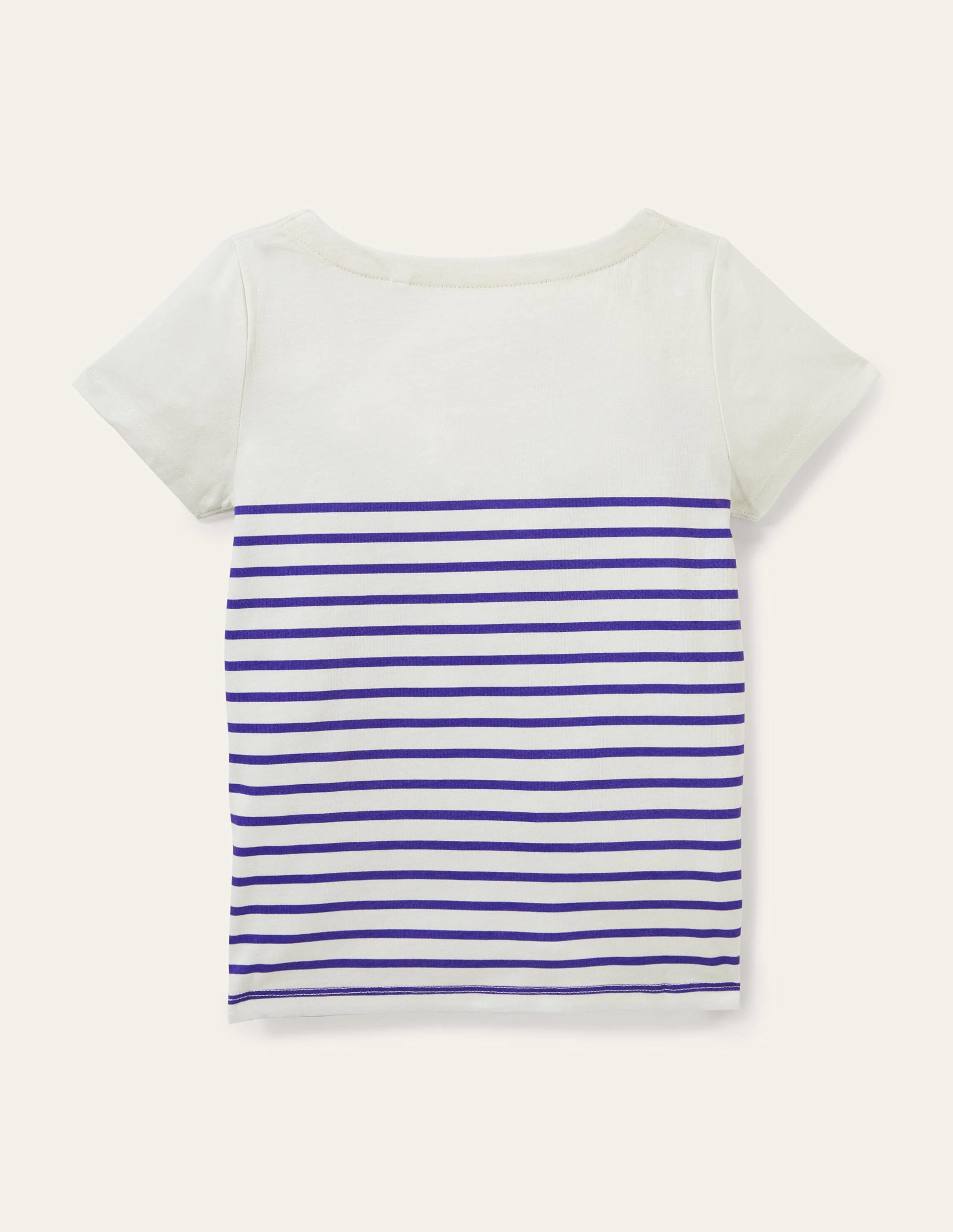 Kurzärmliges Bretonshirt-Zackenlitzen, Bretonstreifen - Image 2