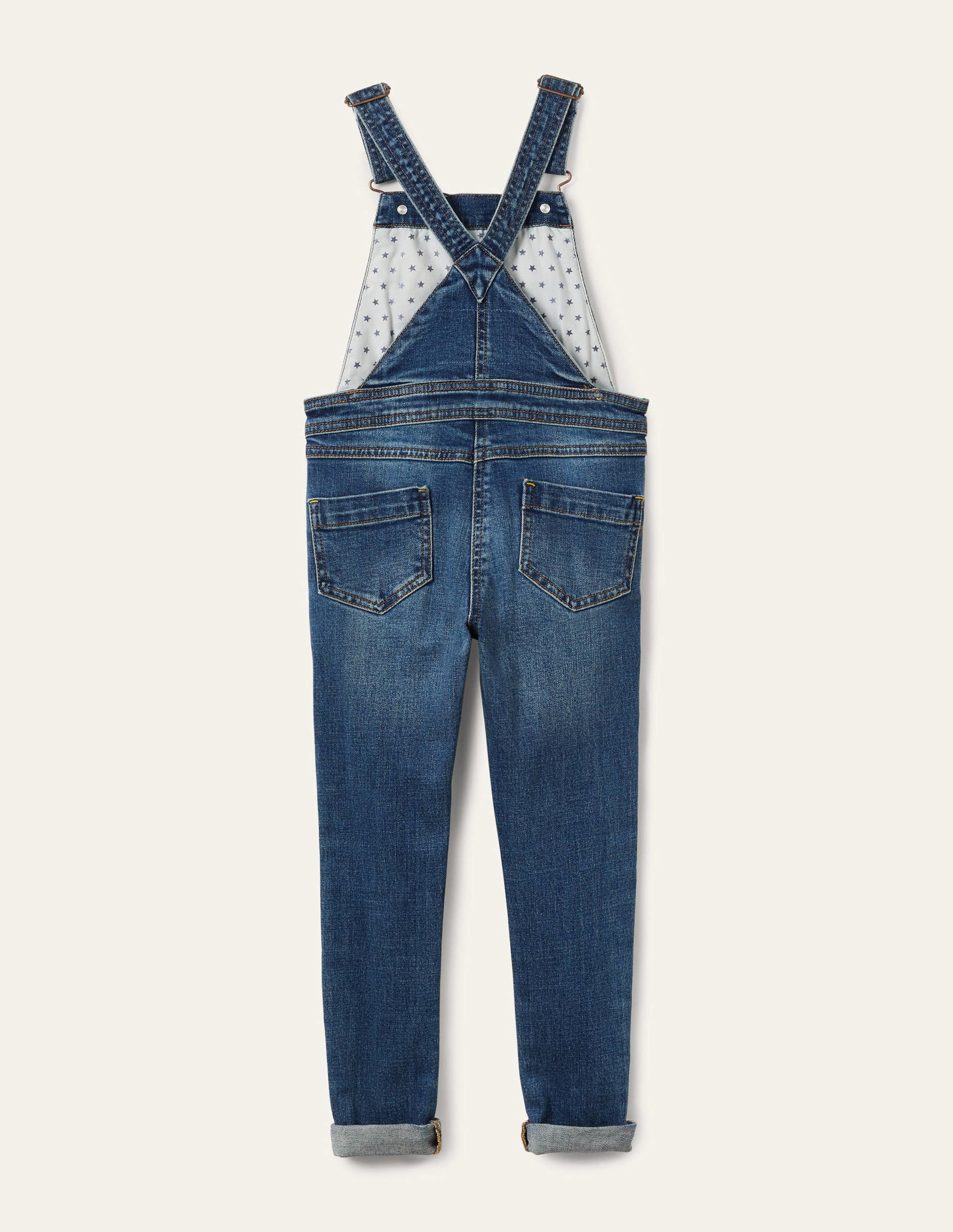 Denim-Latzhose mit schmaler Passform-Mittleres Vintageblau, Denim - Image 2