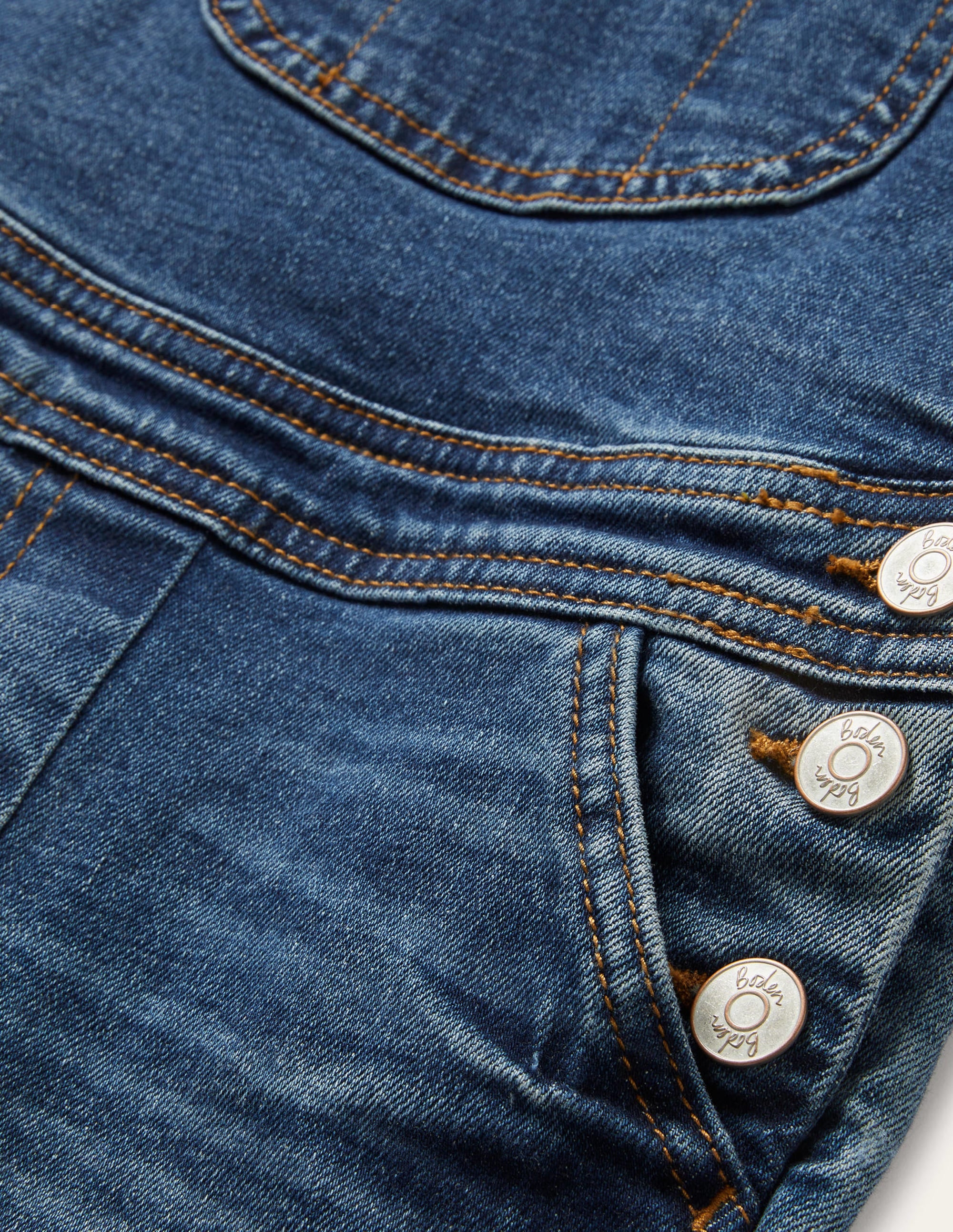 Denim-Latzhose mit schmaler Passform-Mittleres Vintageblau, Denim - Image 3