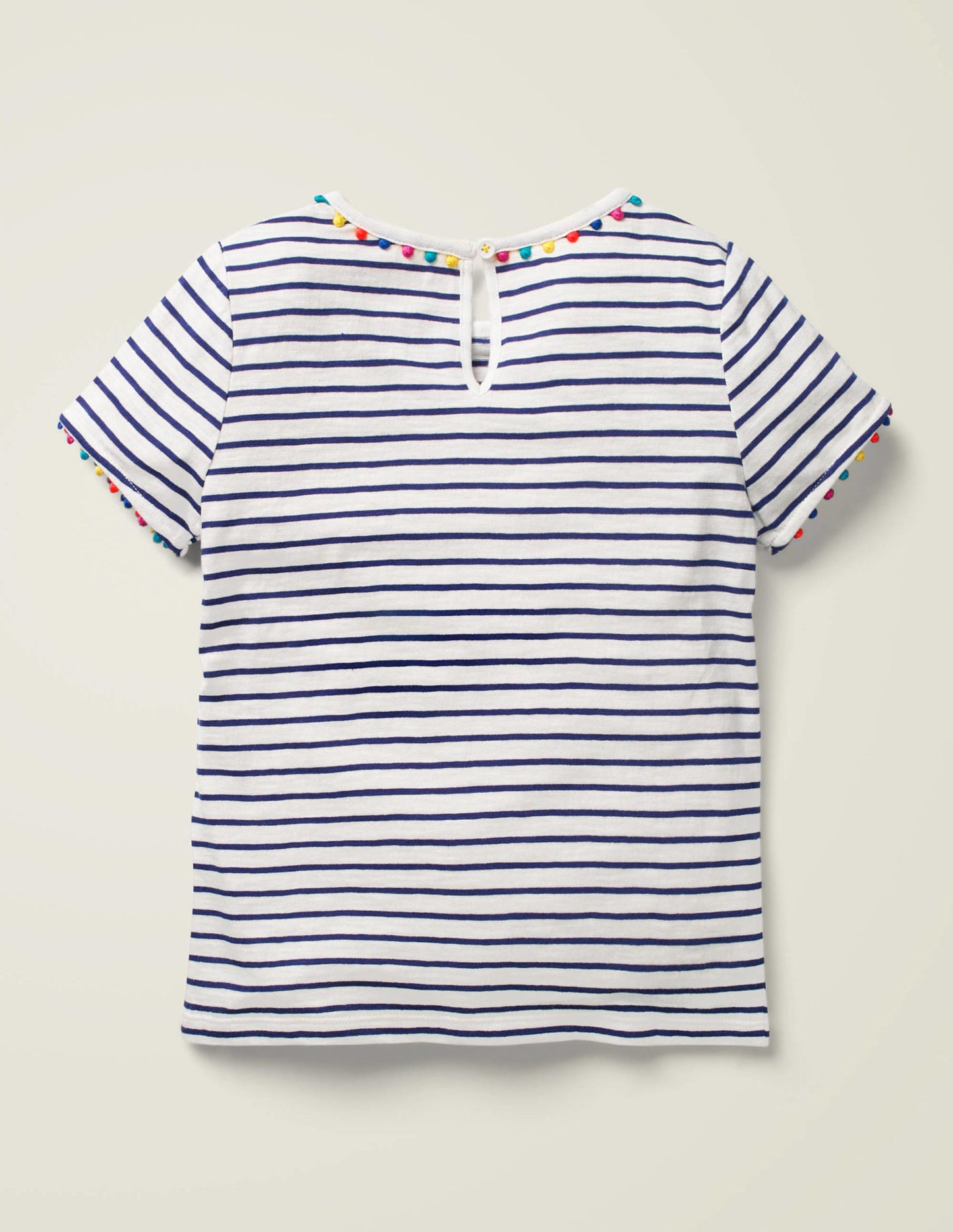 Charlie Pom Jersey T-shirt-Starboard Navy/Ivory