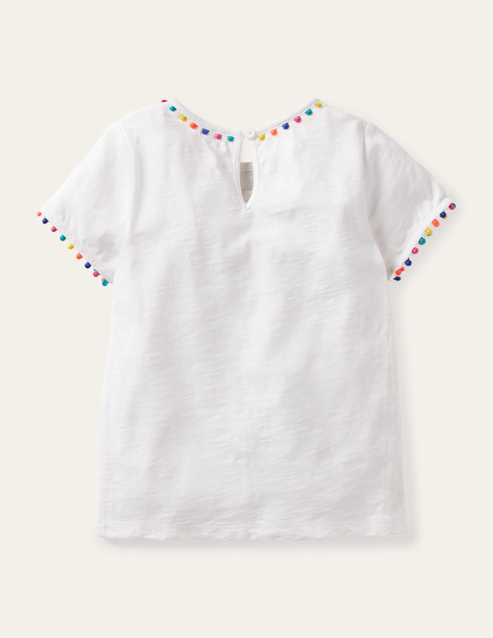 Charlie Jersey-T-Shirt mit Bommeln-Weiß - Image 2