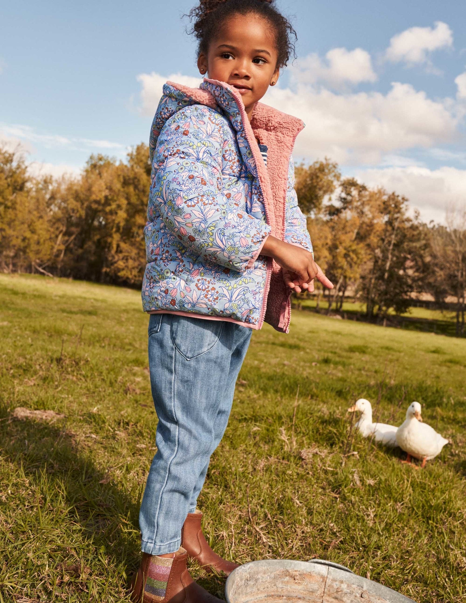 Hose zum Hineinschlüpfen-Mittleres Vintageblau, Denim-5