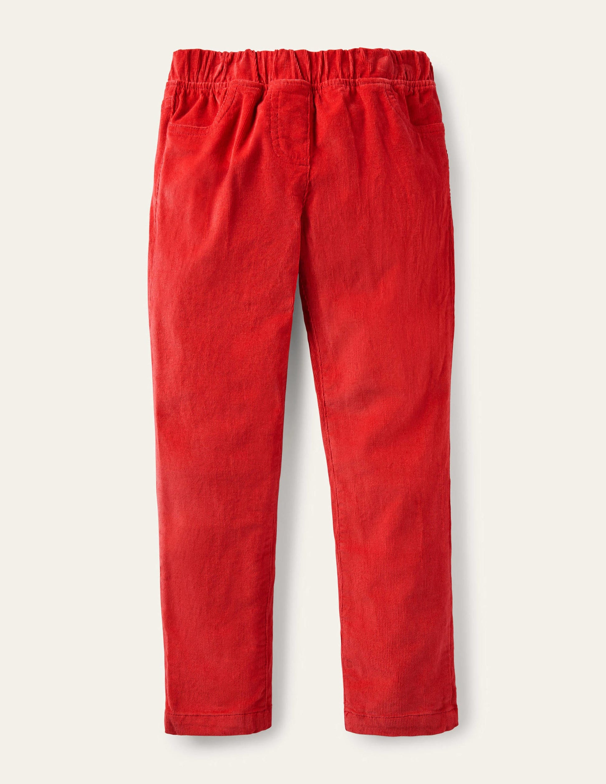 Legging en velours côtelé-Rouge tarte aux fraises-1