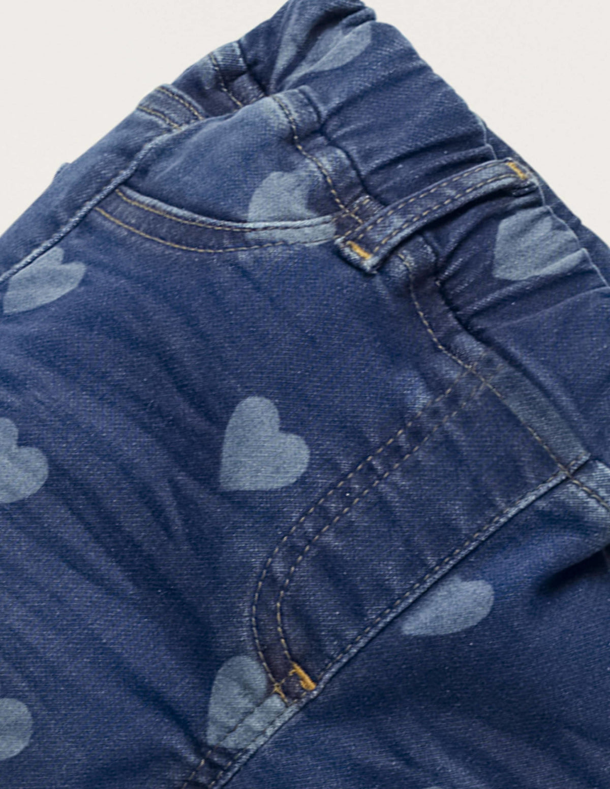 Denim-Leggings mit Adventure-Flex-Mittleres Vintageblau, Herz - Image 3