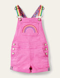 Fröhliche kurze Latzhose-Erdbeereisrosa, Regenbogen