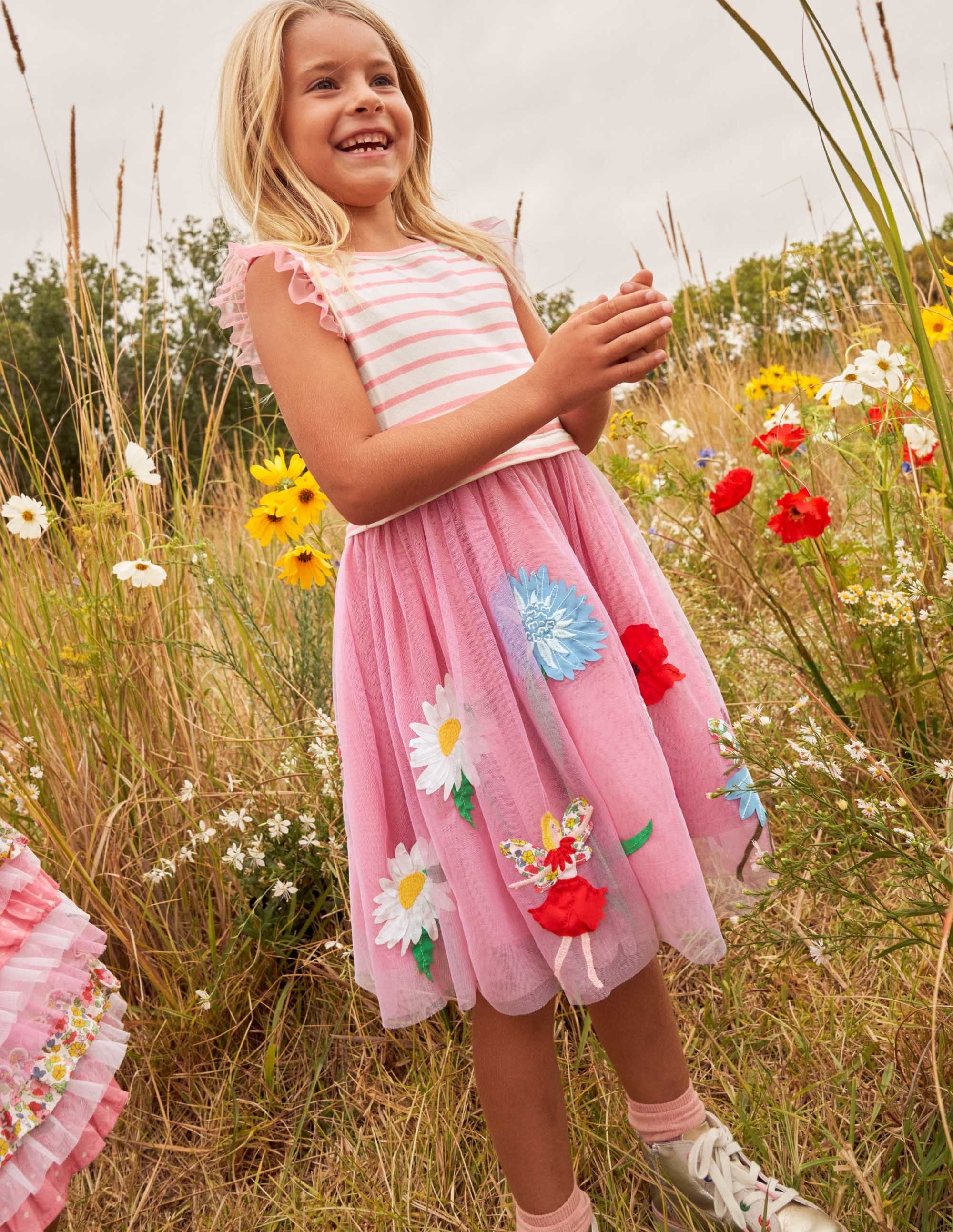 Robe en tulle-Fée des fleurs rose formica - Image 4