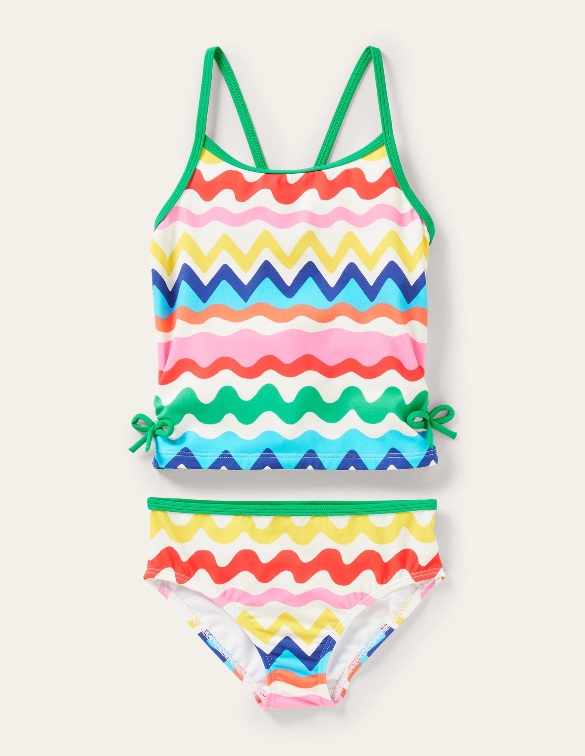Tankiniset mit Rüschen-Ivory, Multi Ric Rac Stripe-1