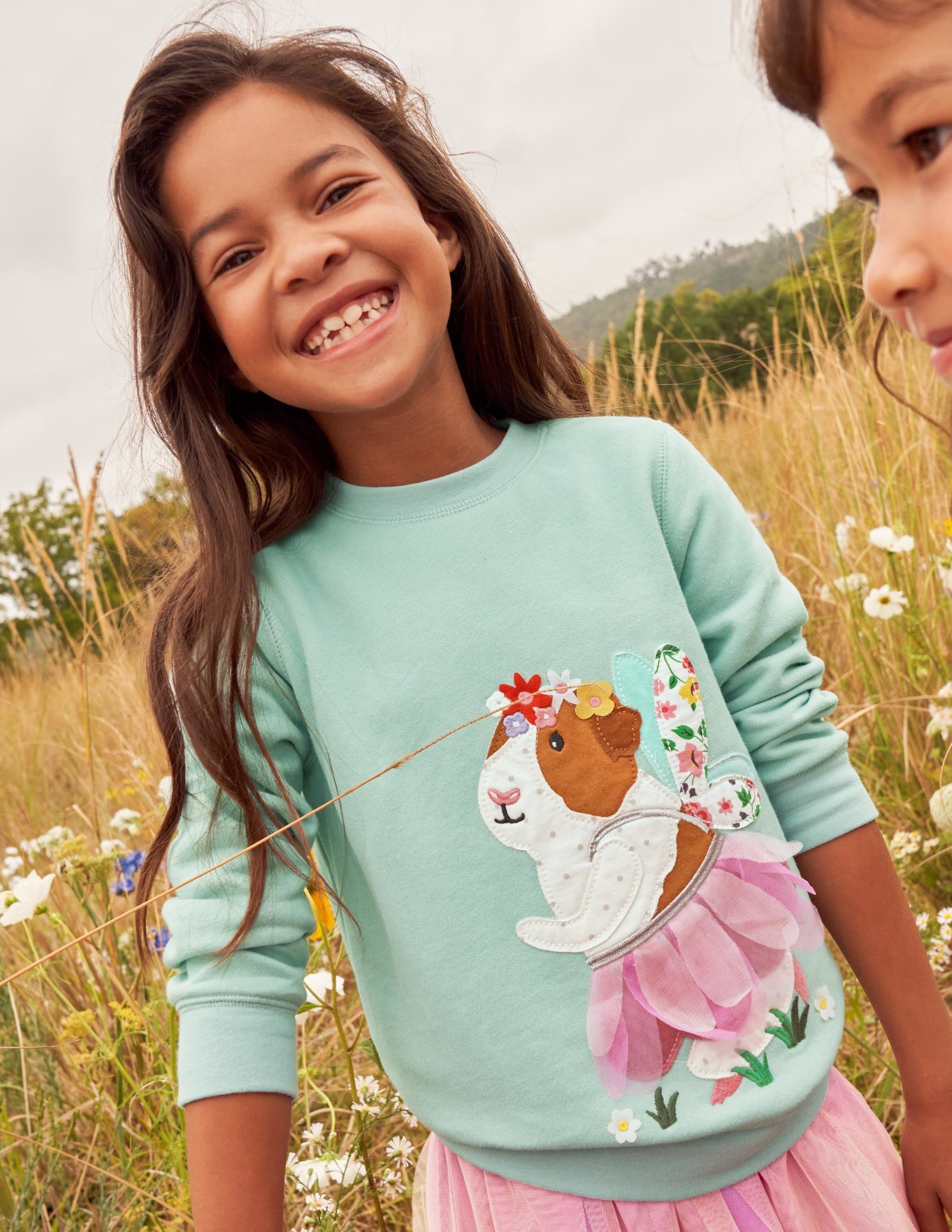 Green Guinea Pig Print Sweatshirt-Green Guinea Pig Fairy - Image 4