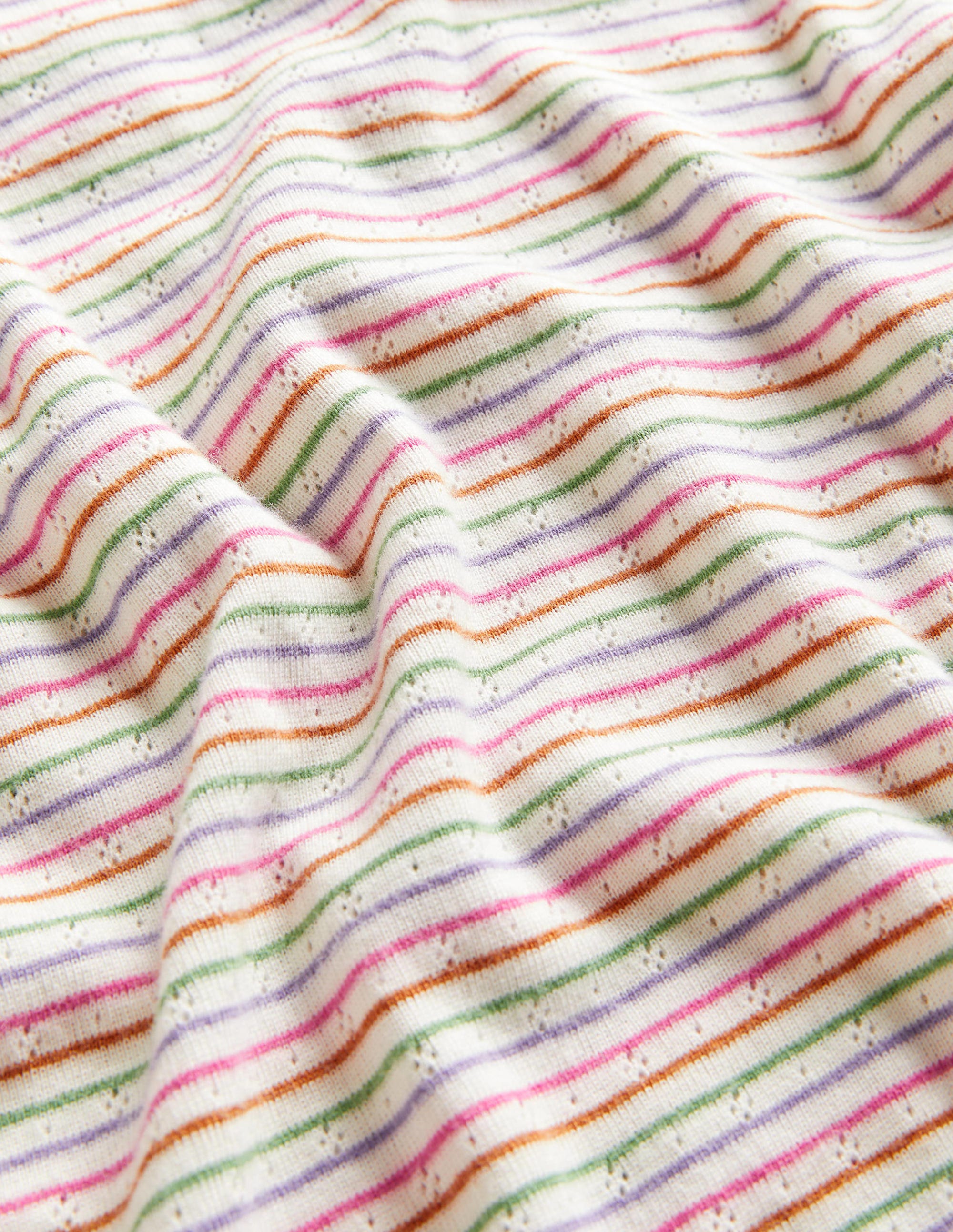 Superweiches Pointelle-Oberteil-Asternviolett/Efeugrün, Regenbogen - Image 3