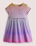 Fröhliches Jerseykleid-Regenbogenfarben, Schimmernd
