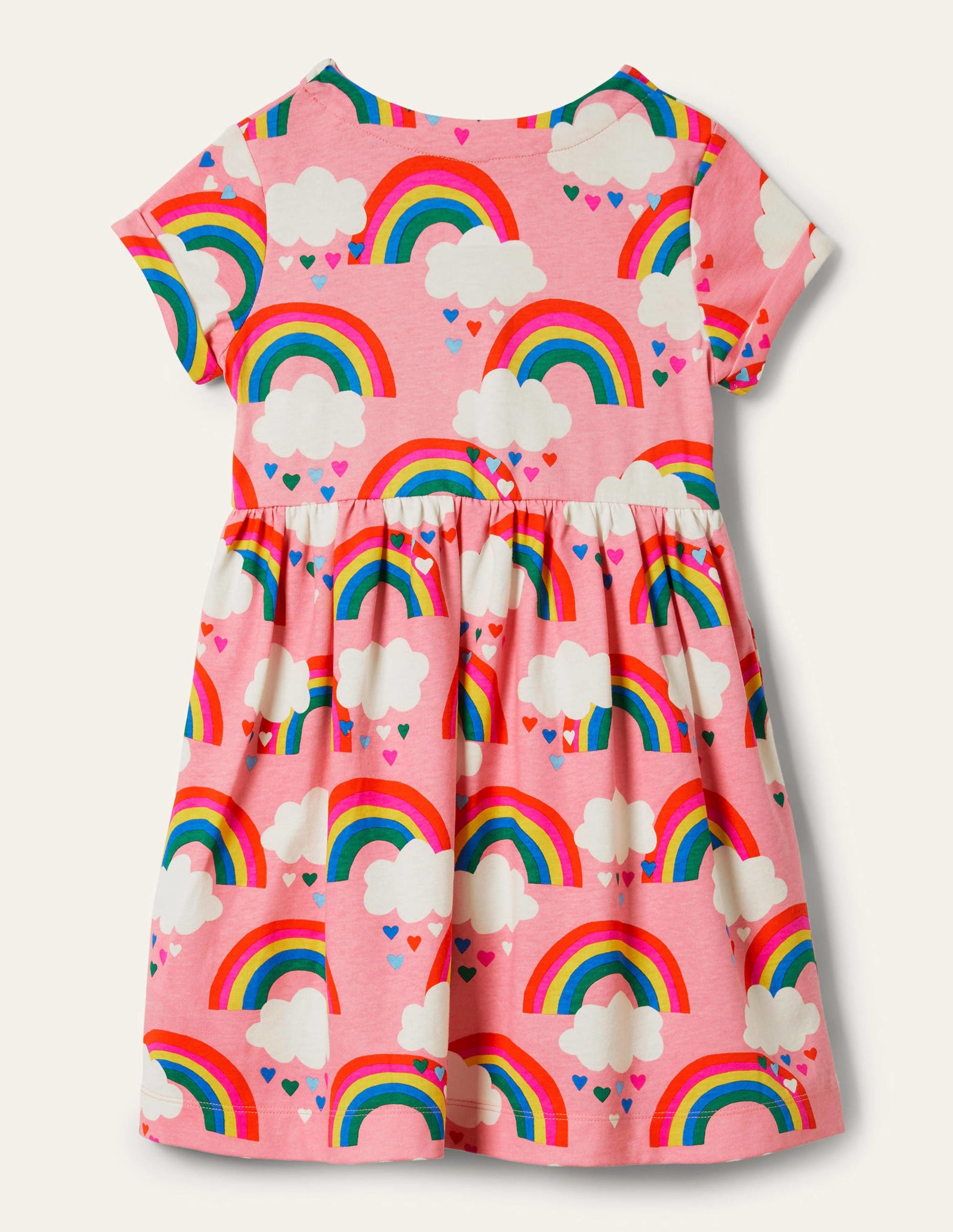 Fröhliches Jerseykleid-Limonadenrosa, Regenbogen-2