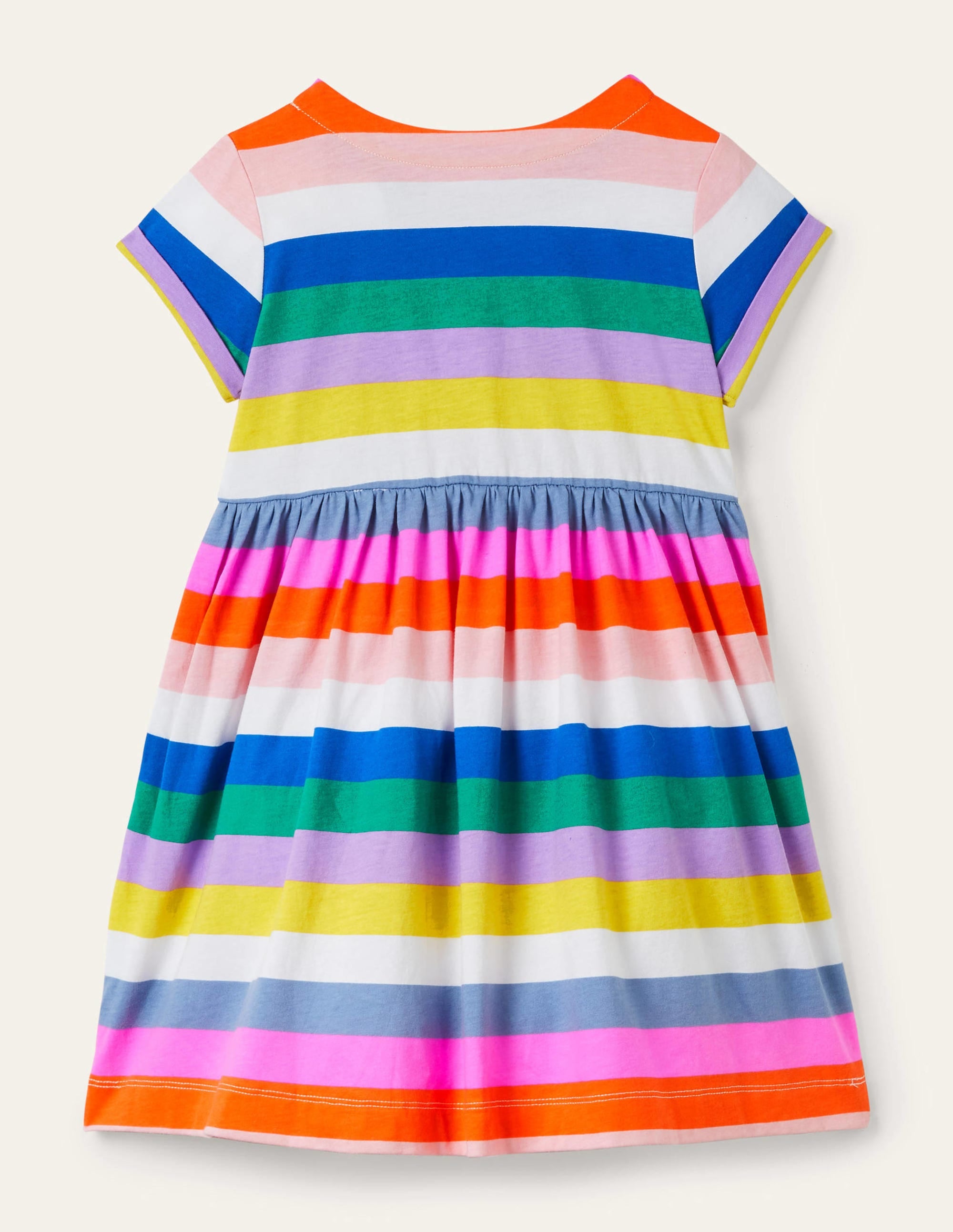Fröhliches Jerseykleid-Bunt/Regenbogen, Gestreift - Image 2