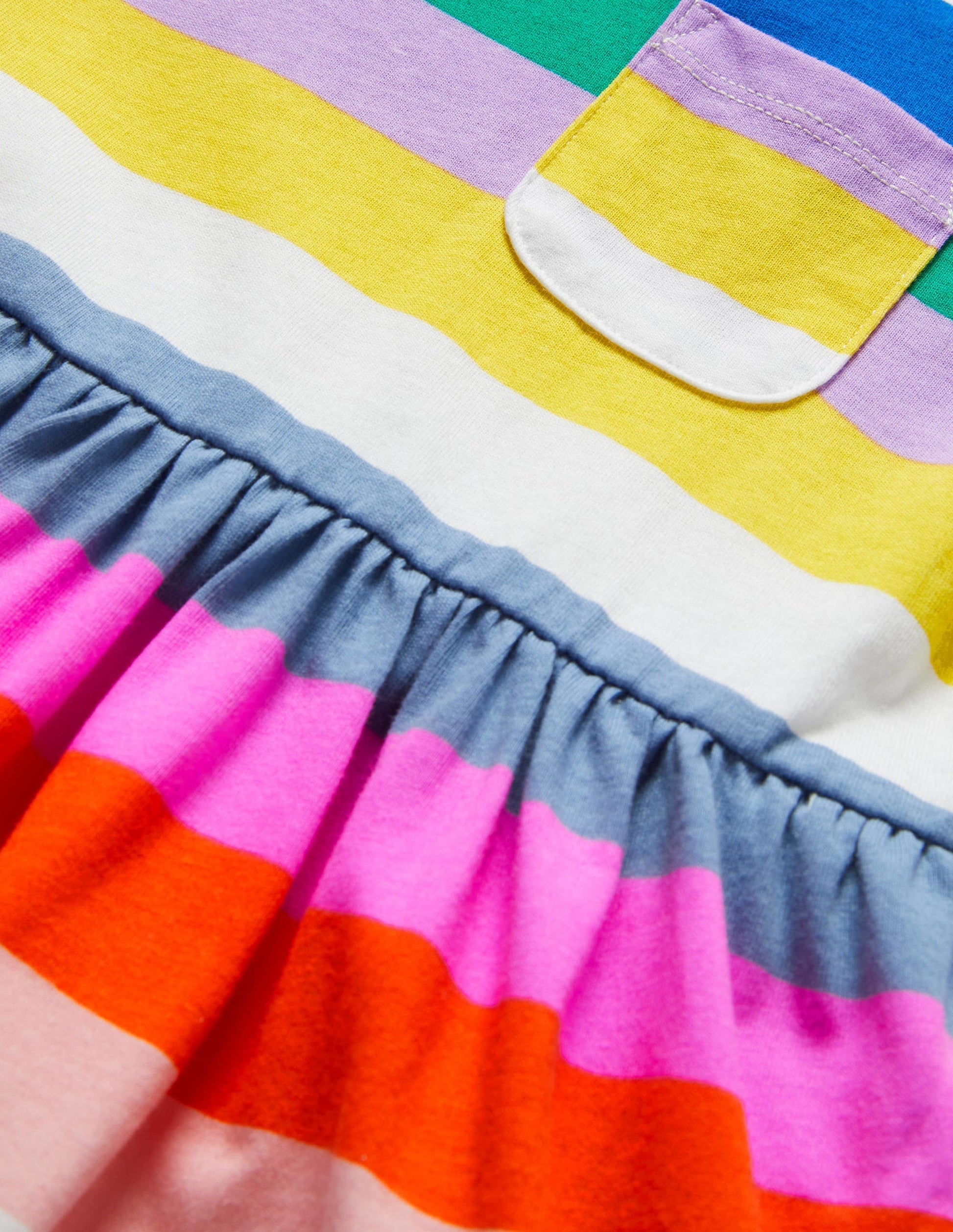 Fröhliches Jerseykleid-Bunt/Regenbogen, Gestreift-3