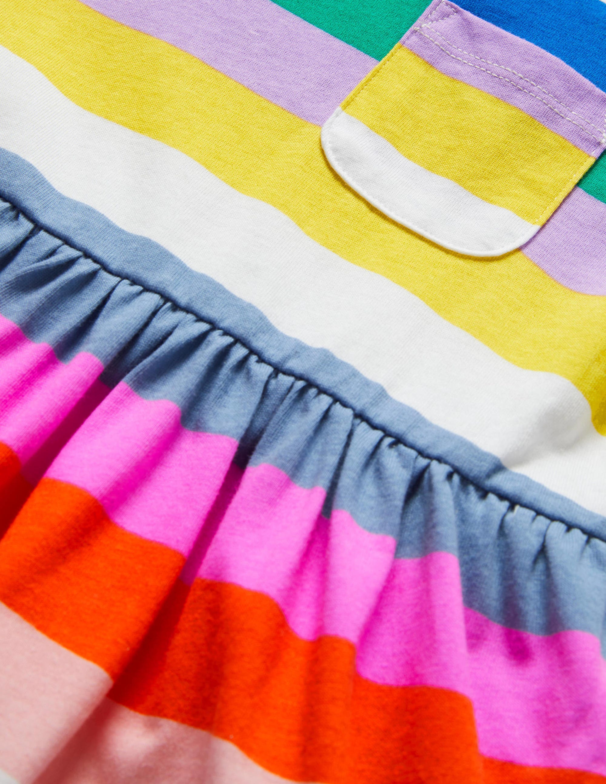 Fröhliches Jerseykleid-Bunt/Regenbogen, Gestreift - Image 3
