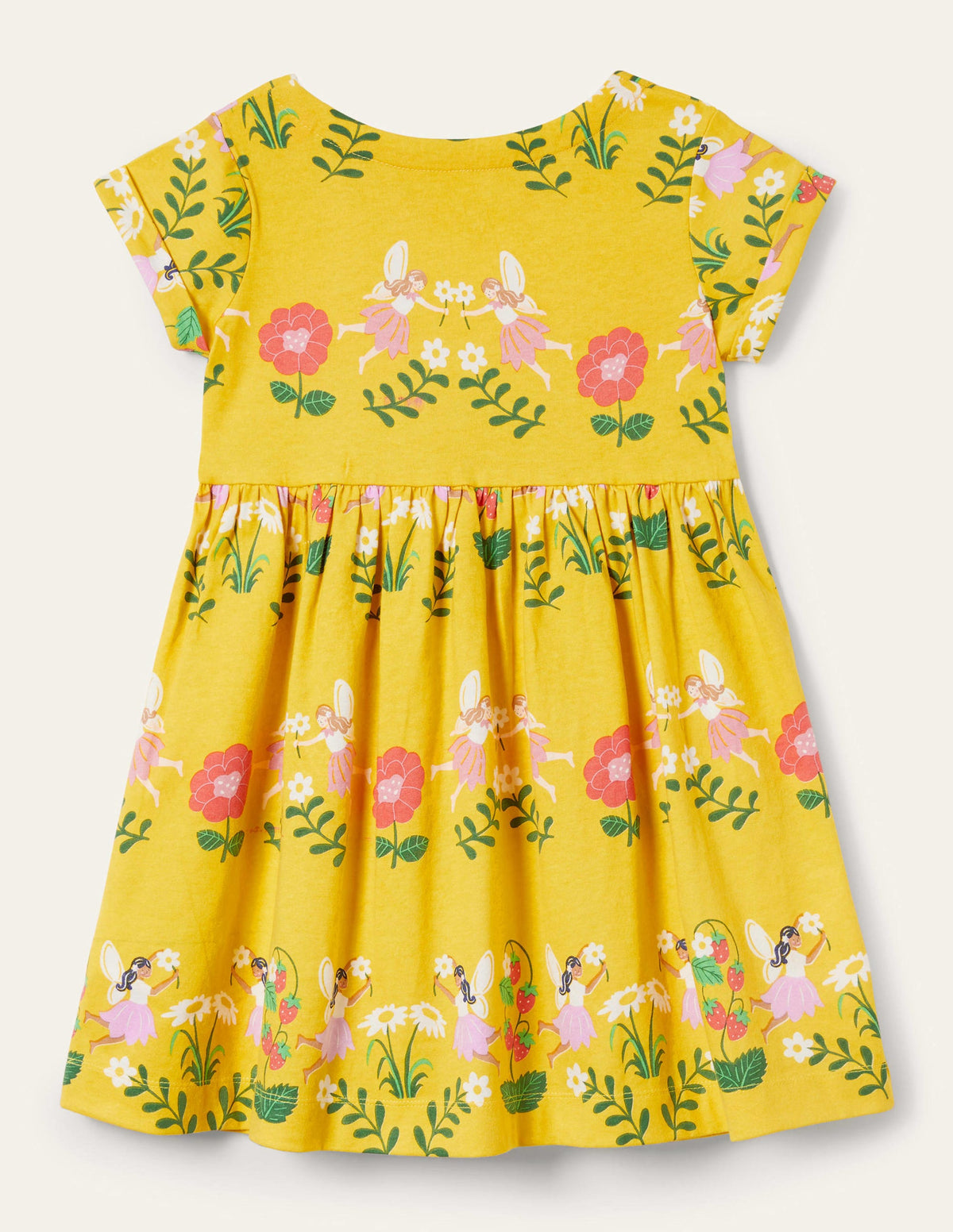 Fröhliches Jerseykleid-Maisgelb, Feen-2