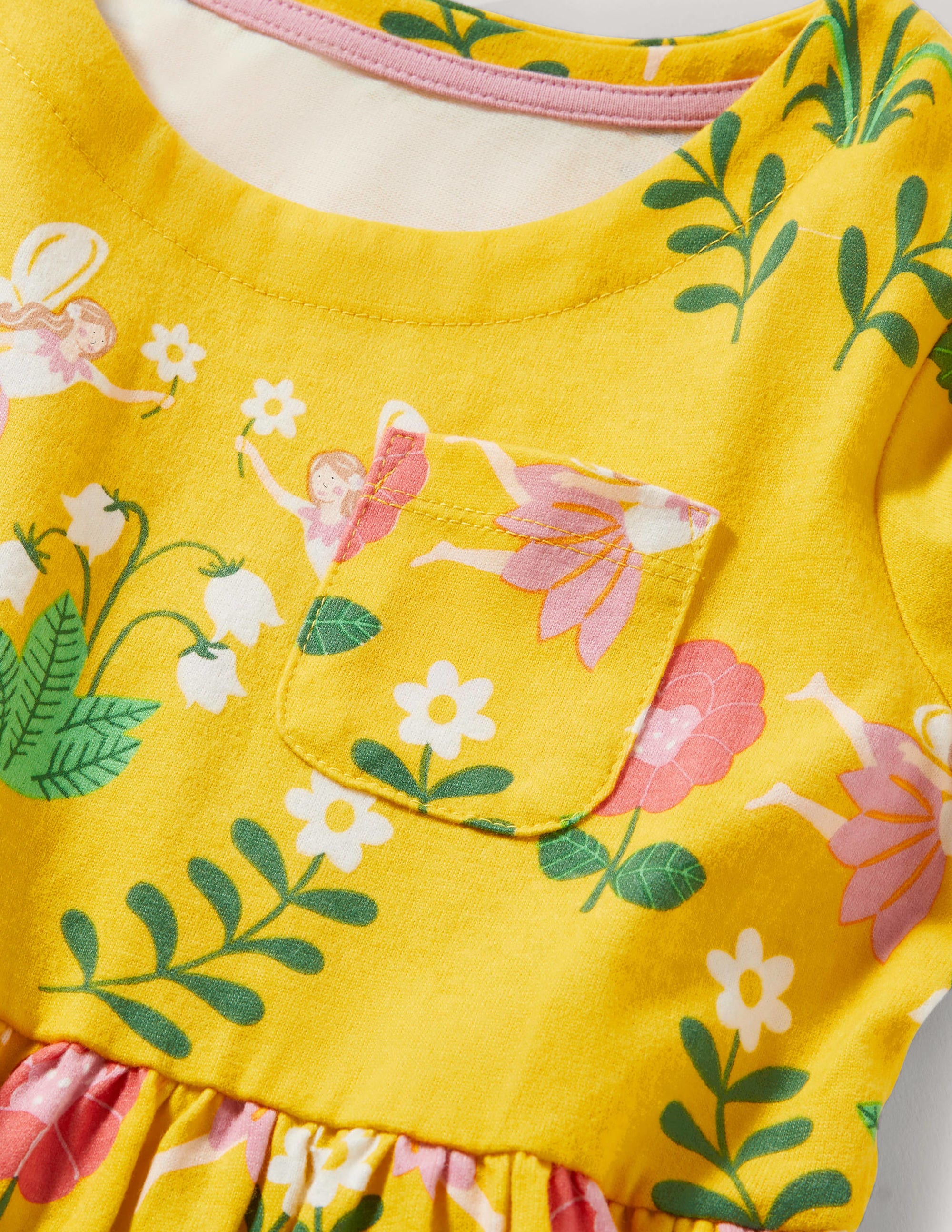 Fröhliches Jerseykleid-Maisgelb, Feen - Image 3