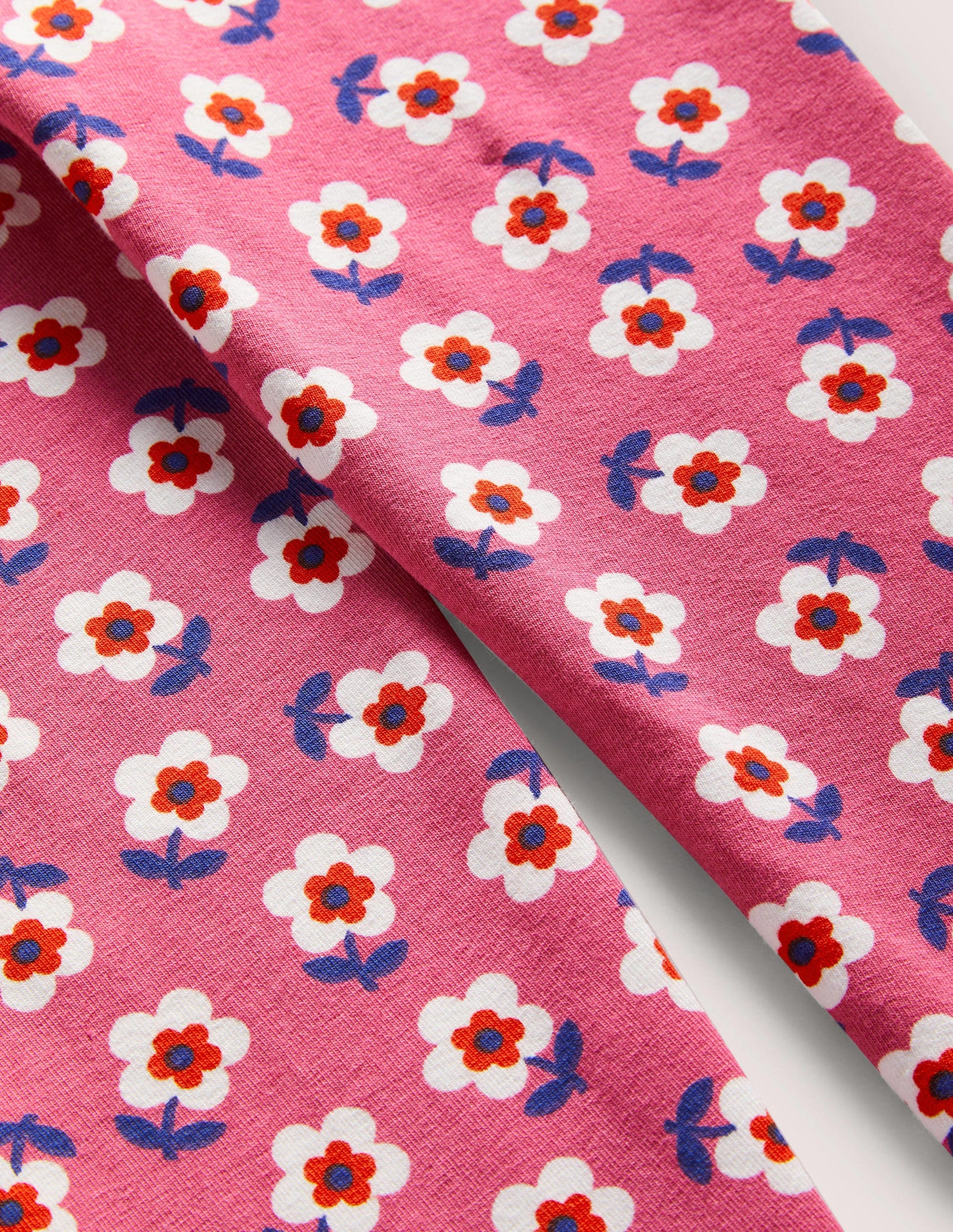 Fröhliche Leggings-Bartnelkenrosa, Kleine Gänseblümchen-3